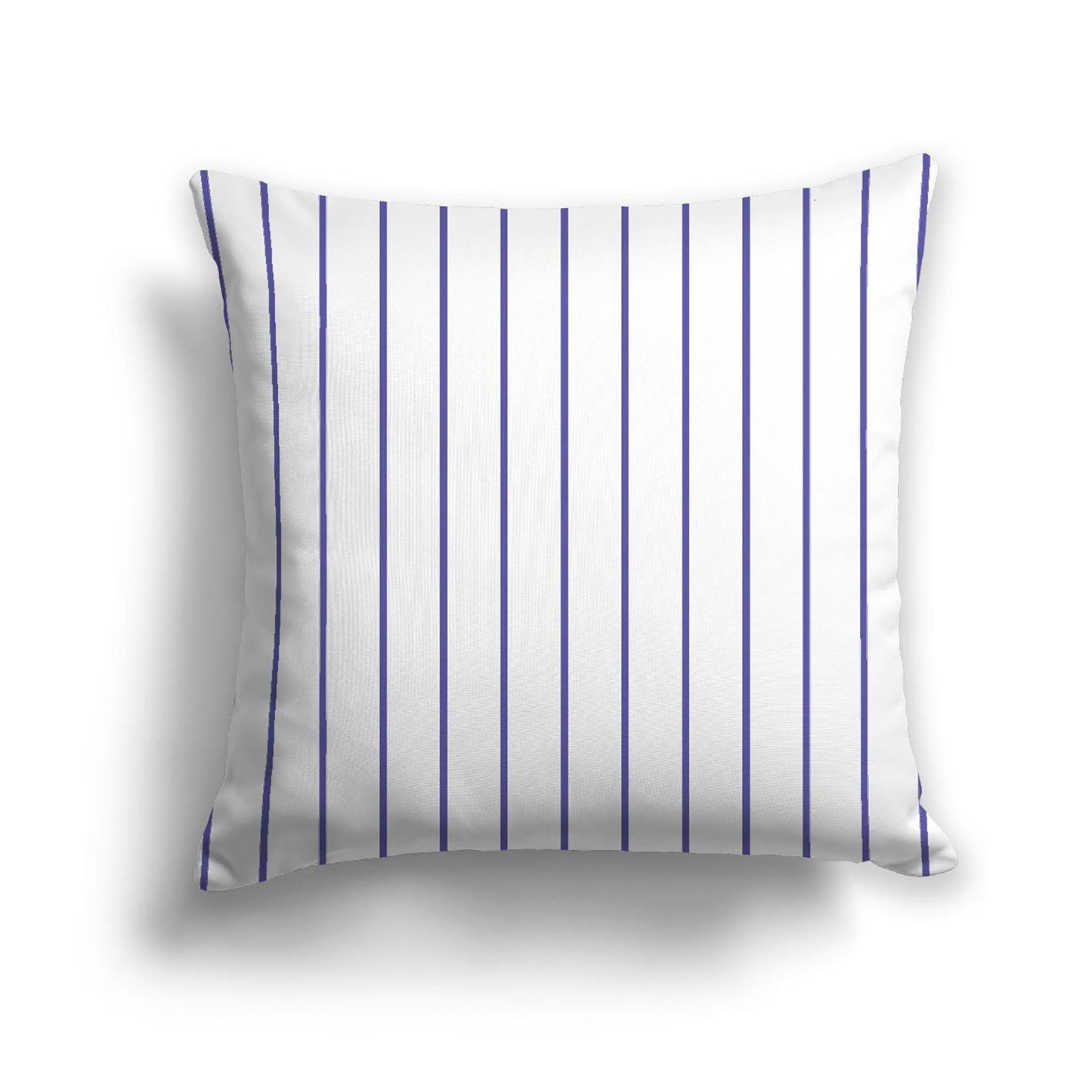 Off-White Cotton Canvas Cushion Covers with Fine Purple Stripes on Front, CACU-1300-151