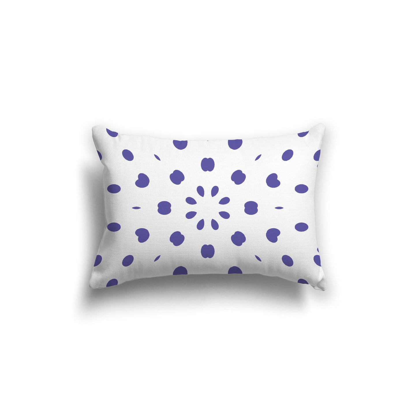 Off-White Cotton Canvas Cushion Covers with Purple Burst Pattern on Front, CACU-1300-231