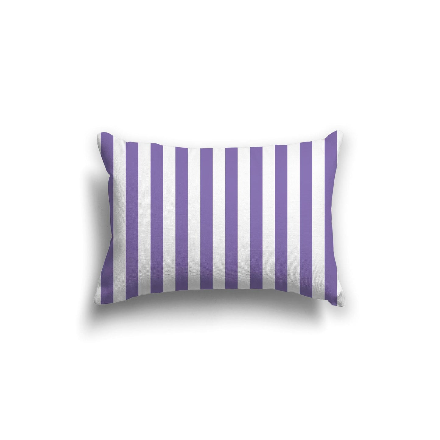 Off-White Cotton Canvas Cushion Covers with Purple Bars on Front, CACU-1320-051
