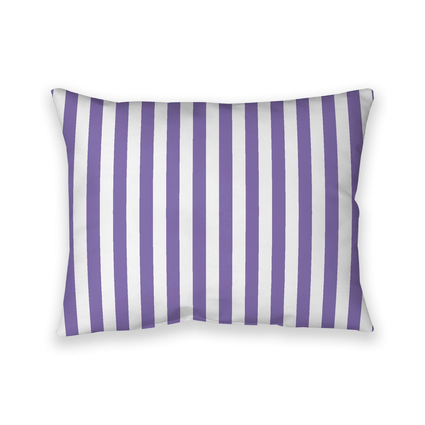 Off-White Cotton Canvas Cushion Covers with Purple Bars on Front, CACU-1320-051