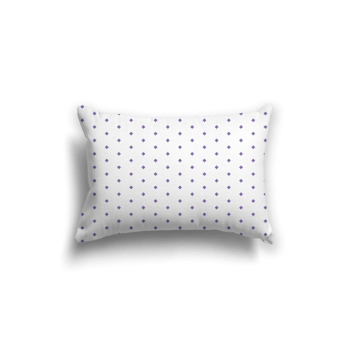 Off-White Cotton Canvas Cushion Covers with Fine Purple Diamonds on Front, CACU-1320-111