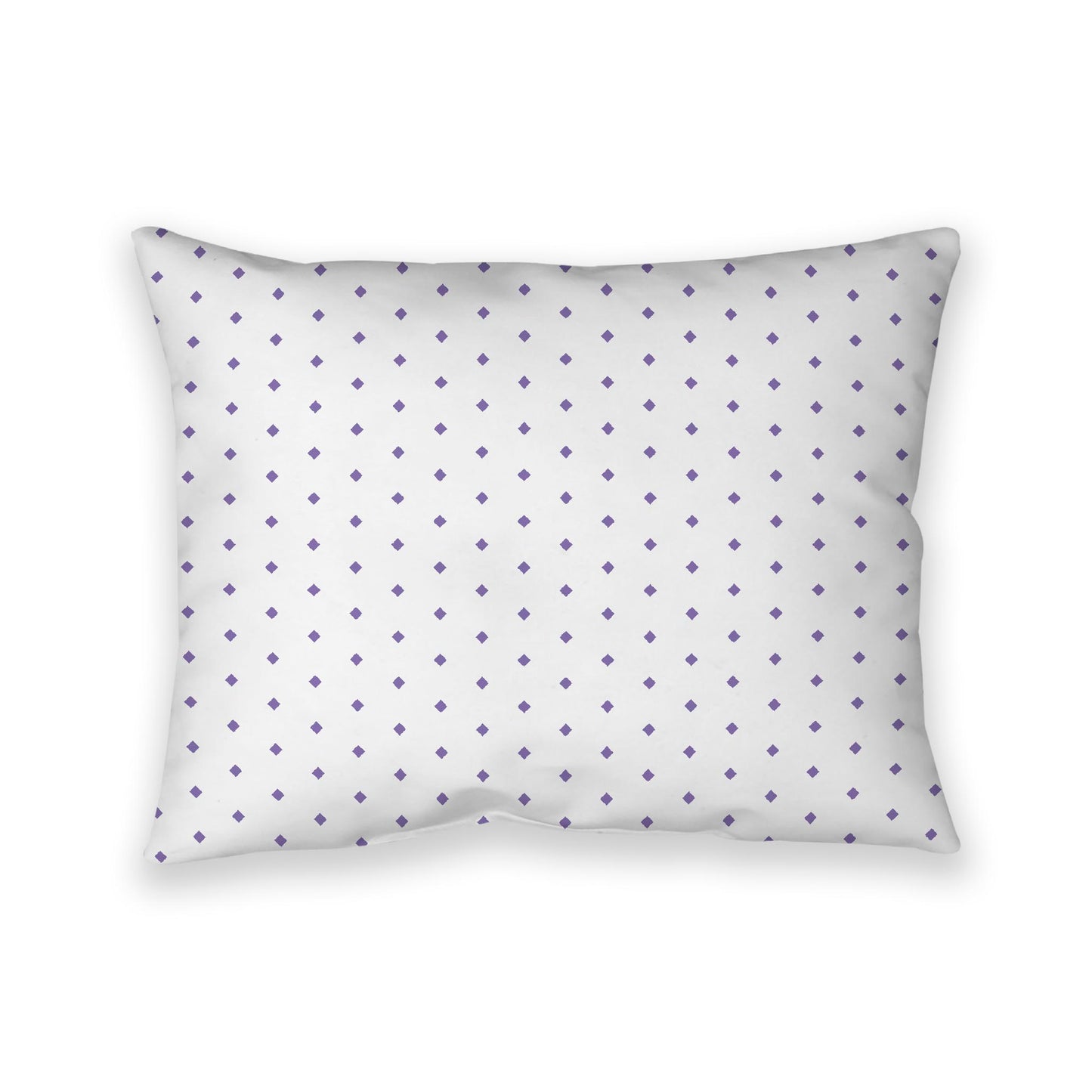 Off-White Cotton Canvas Cushion Covers with Fine Purple Diamonds on Front, CACU-1320-111