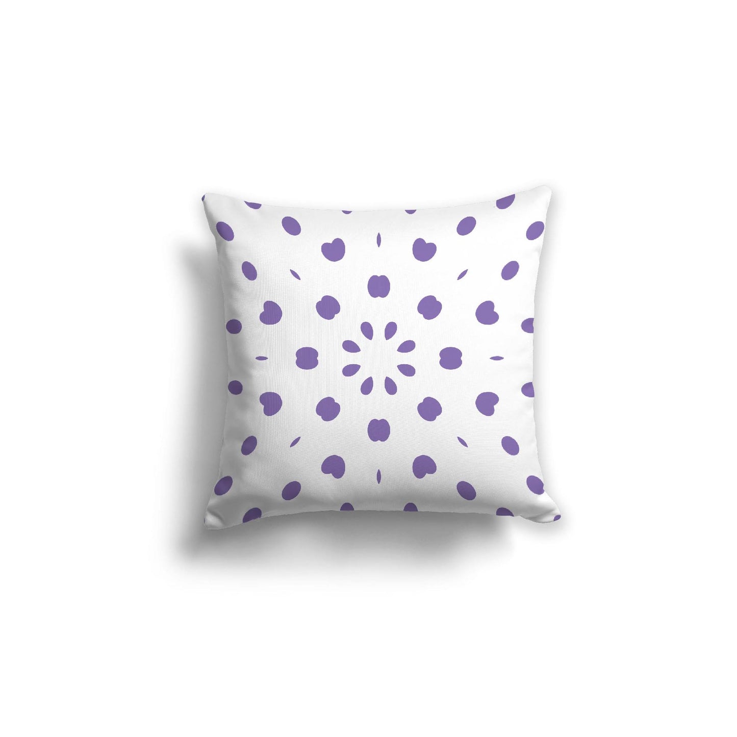 Off-White Cotton Canvas Cushion Covers with Purple Burst Pattern on Front, CACU-1320-231