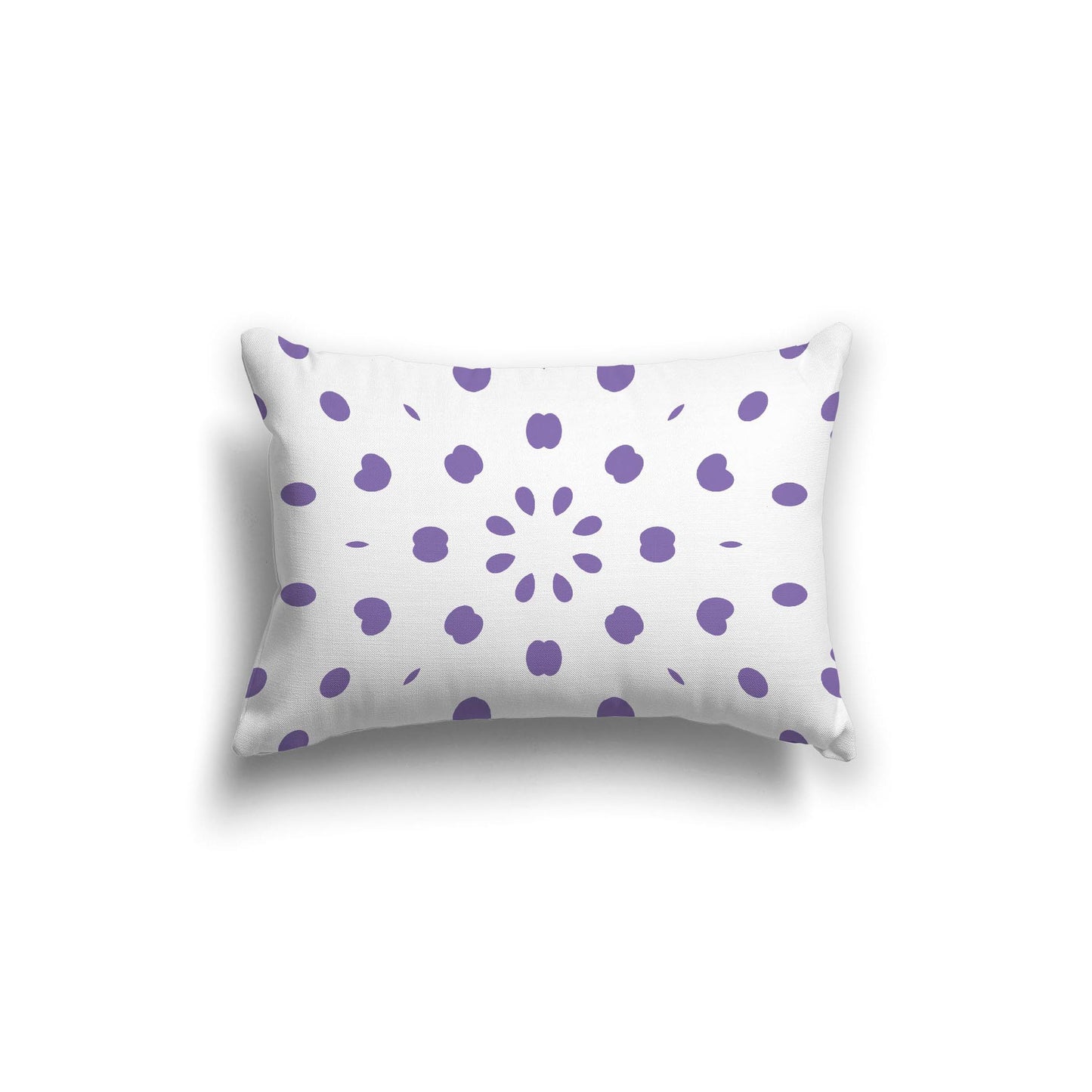 Off-White Cotton Canvas Cushion Covers with Purple Burst Pattern on Front, CACU-1320-231