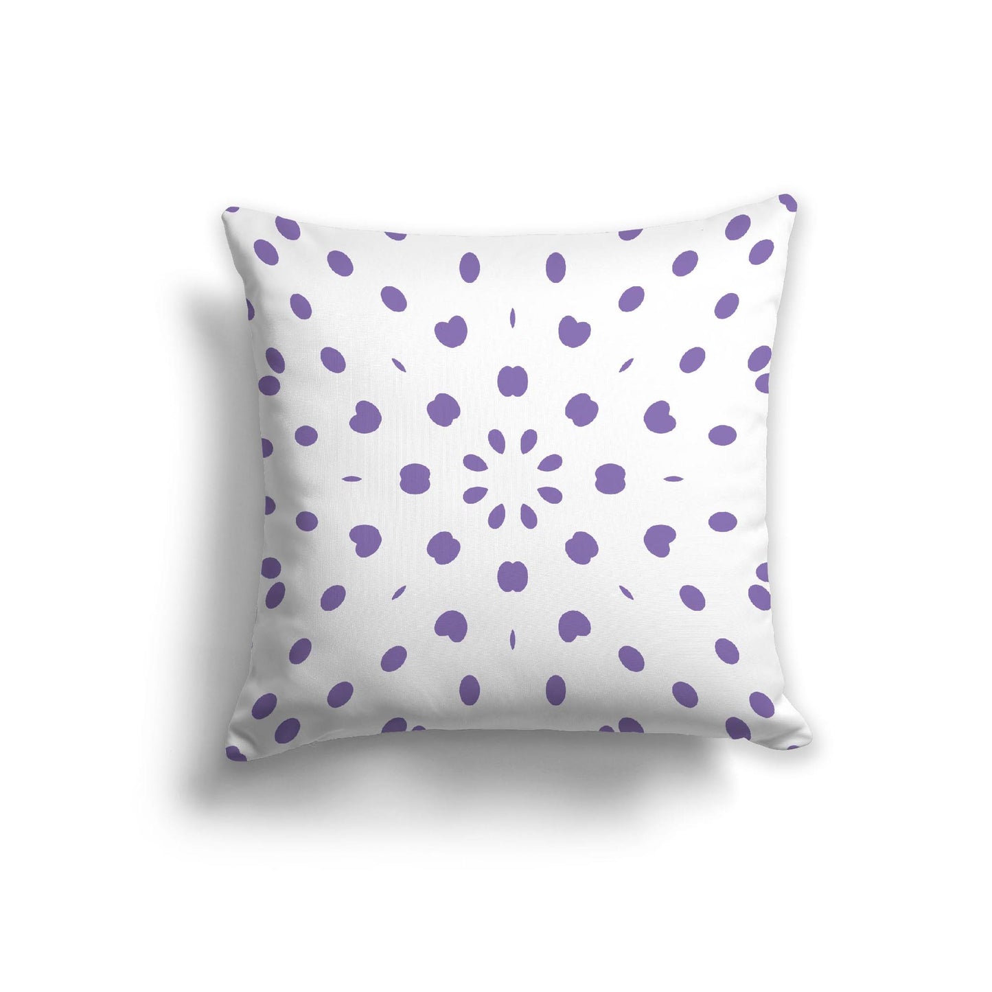 Off-White Cotton Canvas Cushion Covers with Purple Burst Pattern on Front, CACU-1320-231