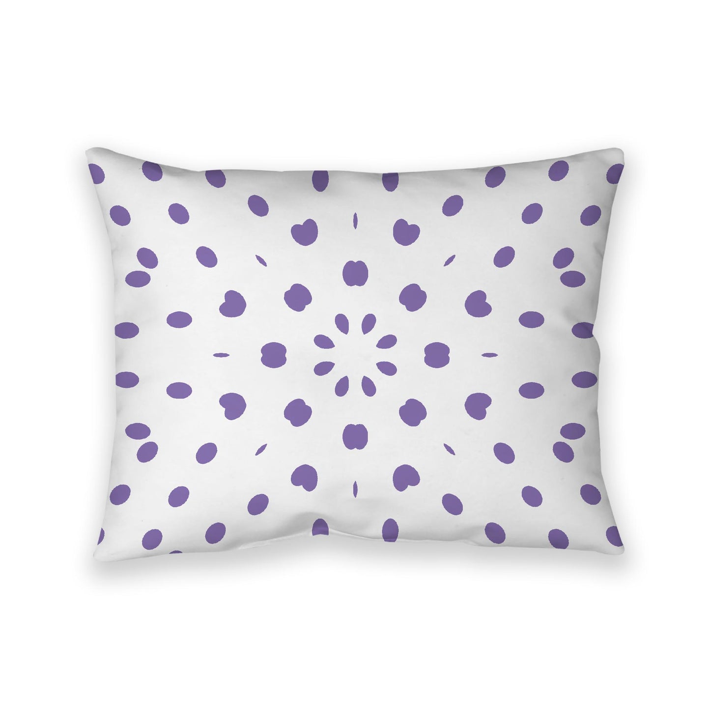 Off-White Cotton Canvas Cushion Covers with Purple Burst Pattern on Front, CACU-1320-231
