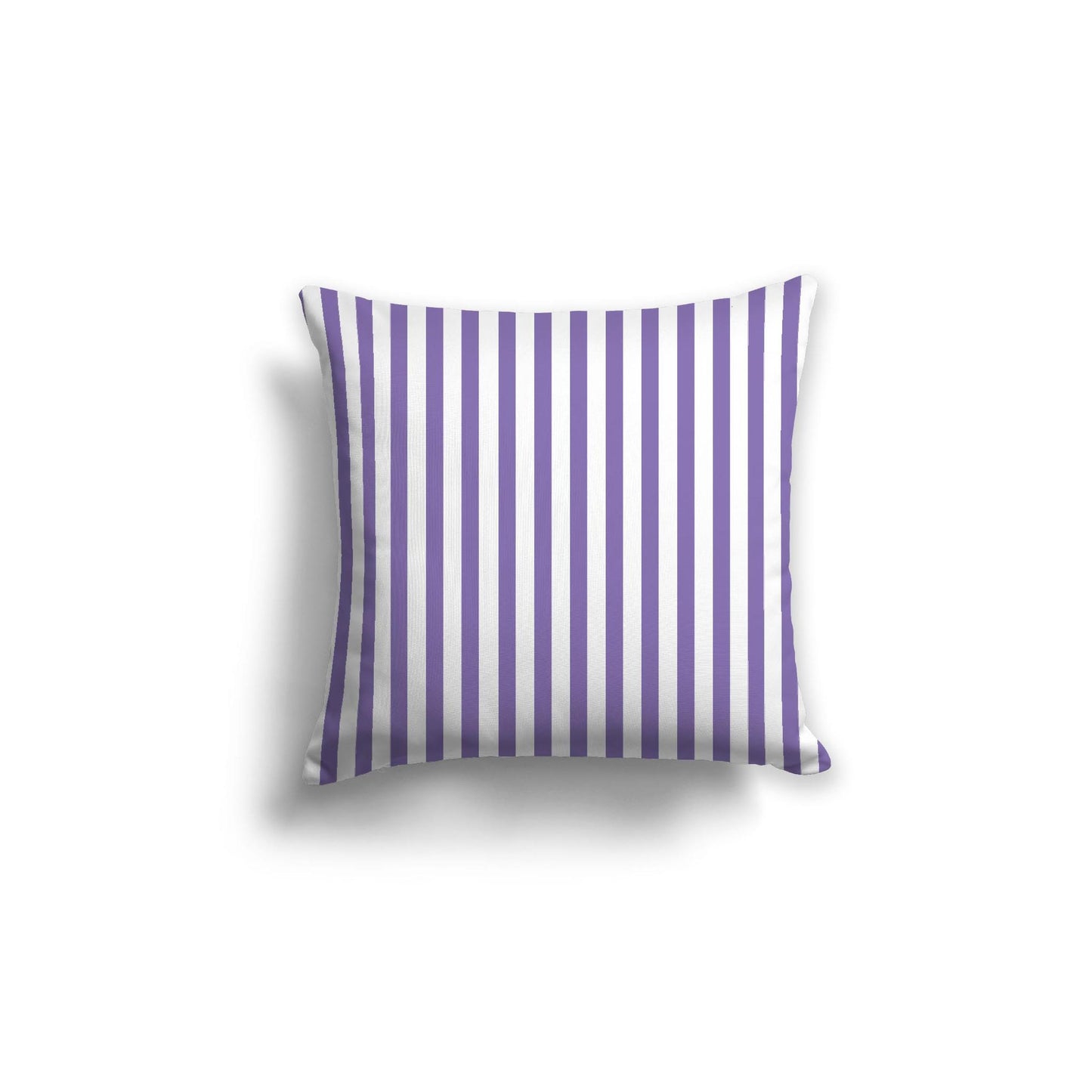 Off-White Cotton Canvas Cushion Covers with Thin Purple Bars on Front, CACU-1320-241