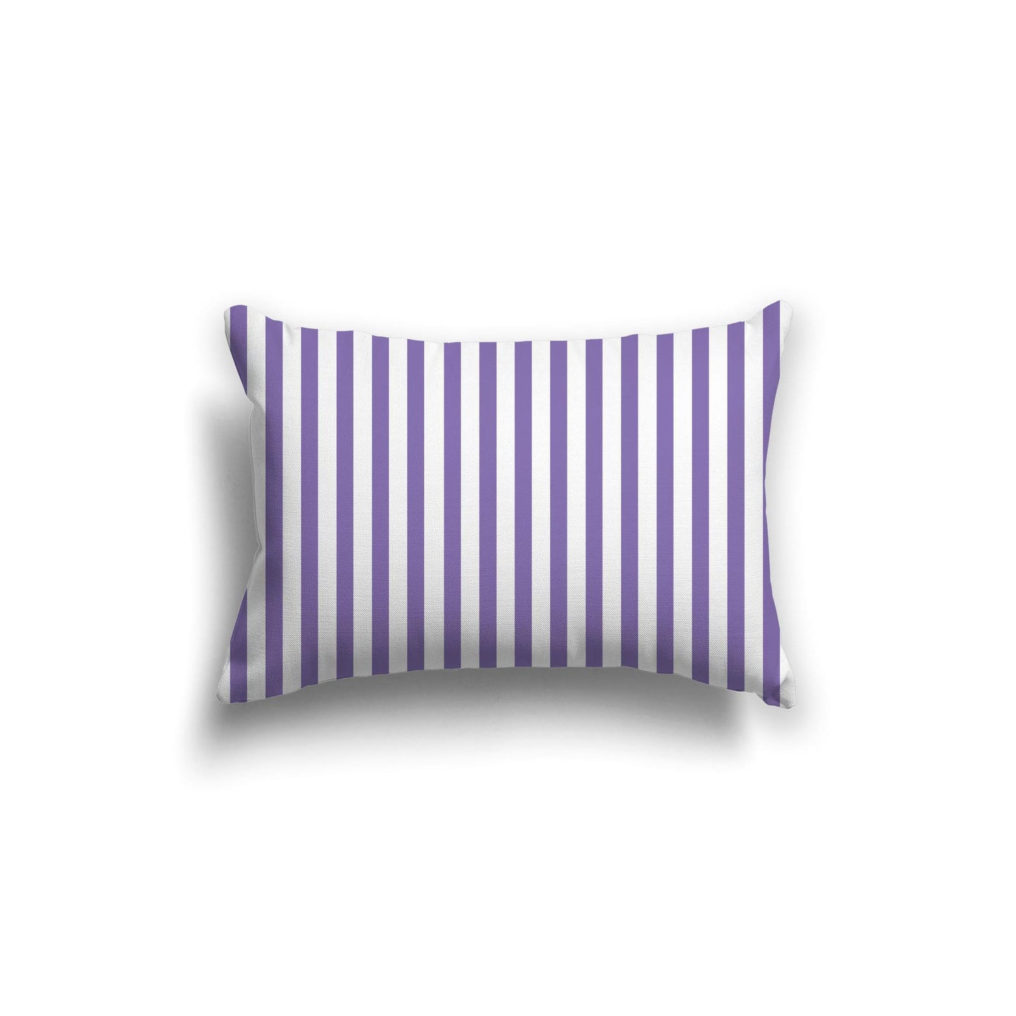 Off-White Cotton Canvas Cushion Covers with Thin Purple Bars on Front, CACU-1320-241