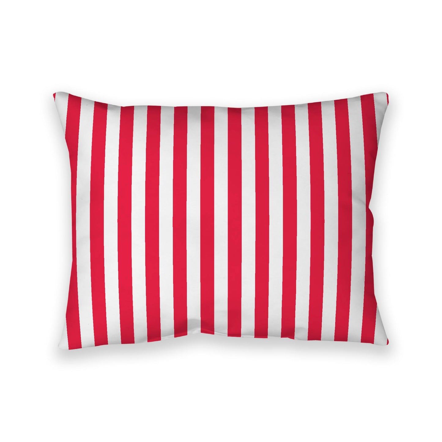 Off-White Cotton Canvas Cushion Covers with Red Bars on Front, CACU-1330-051