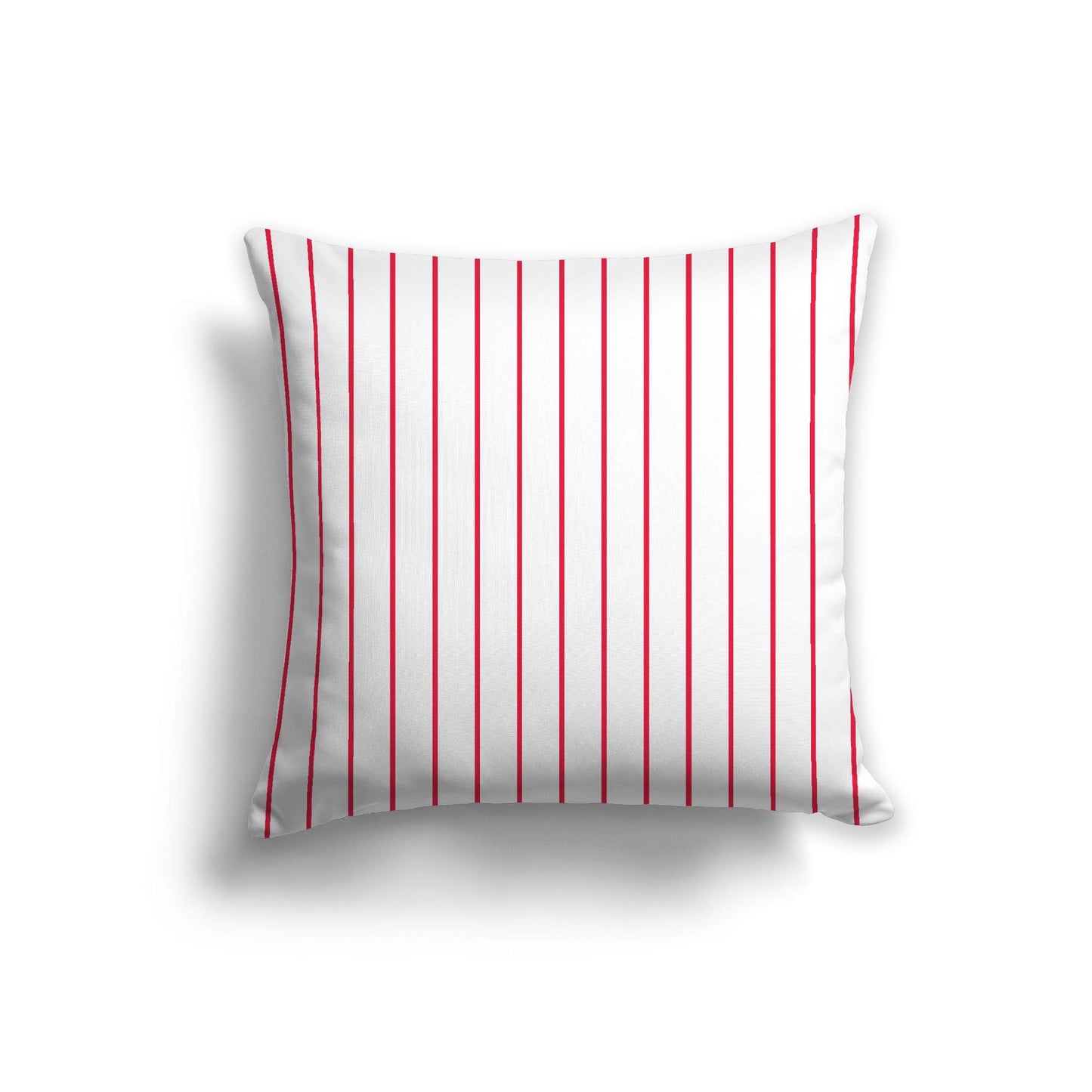 Off-White Cotton Canvas Cushion Covers with Fine Red Stripes on Front, CACU-1330-151
