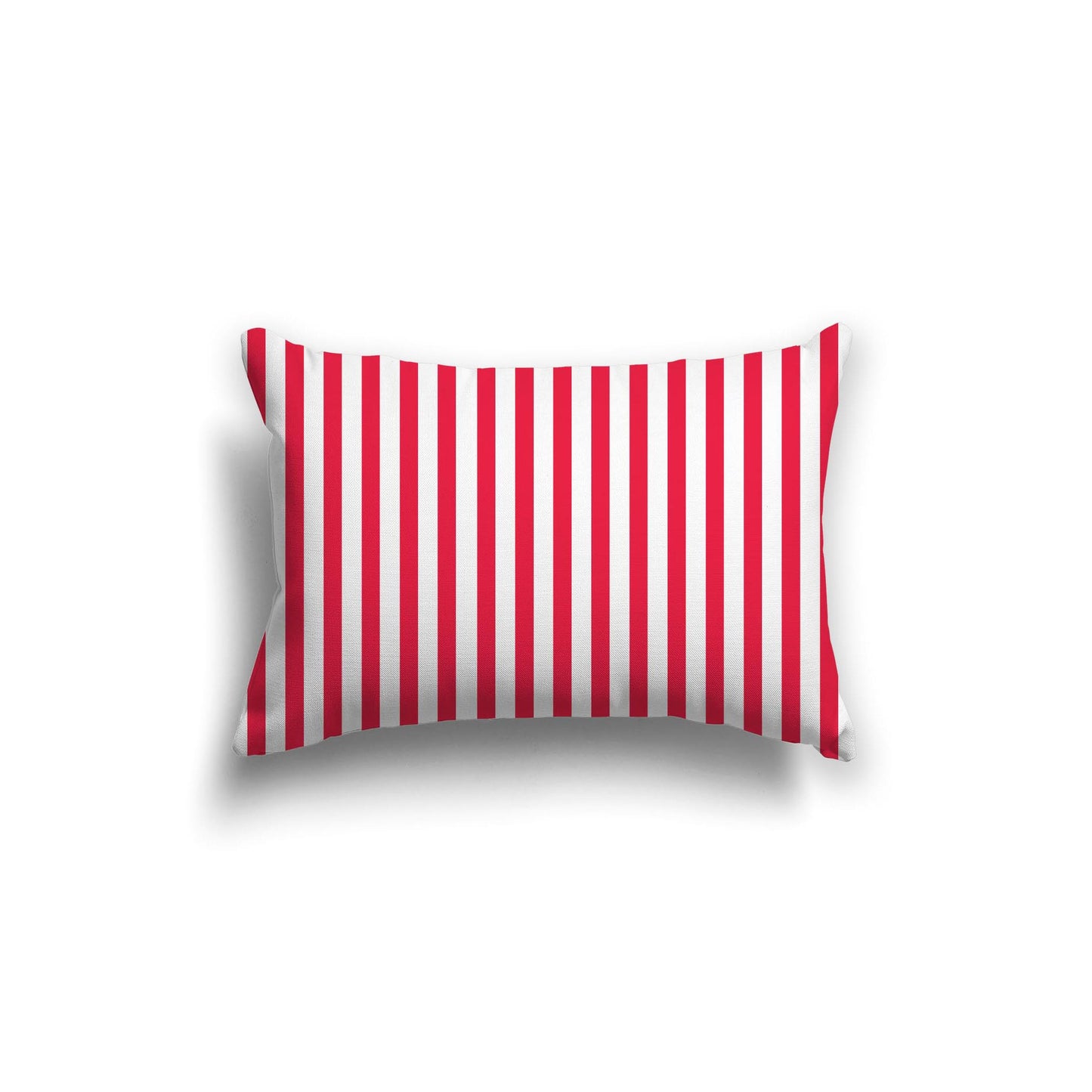 Off-White Cotton Canvas Cushion Covers with Thin Red Bars on Front, CACU-1330-241