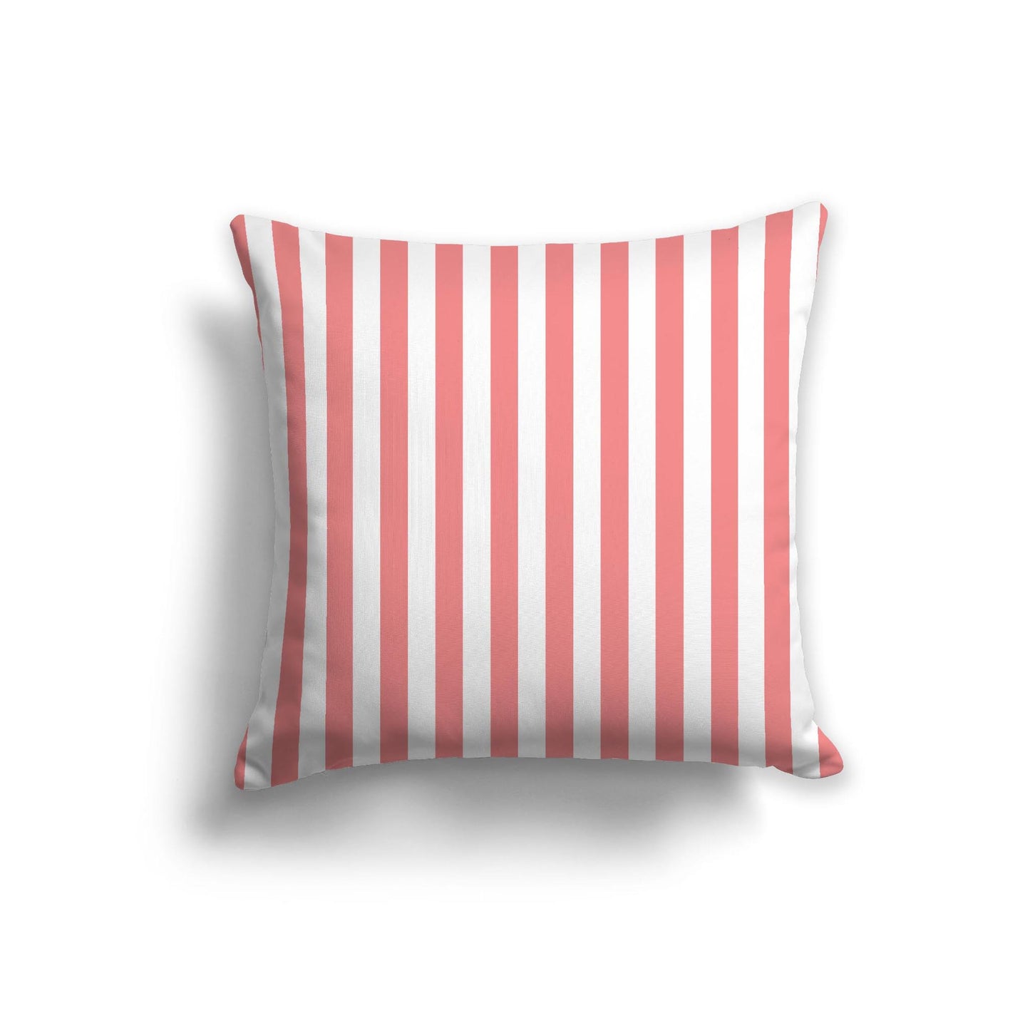 Off-White Cotton Canvas Cushion Covers with Pink Bars on Front, CACU-1340-051