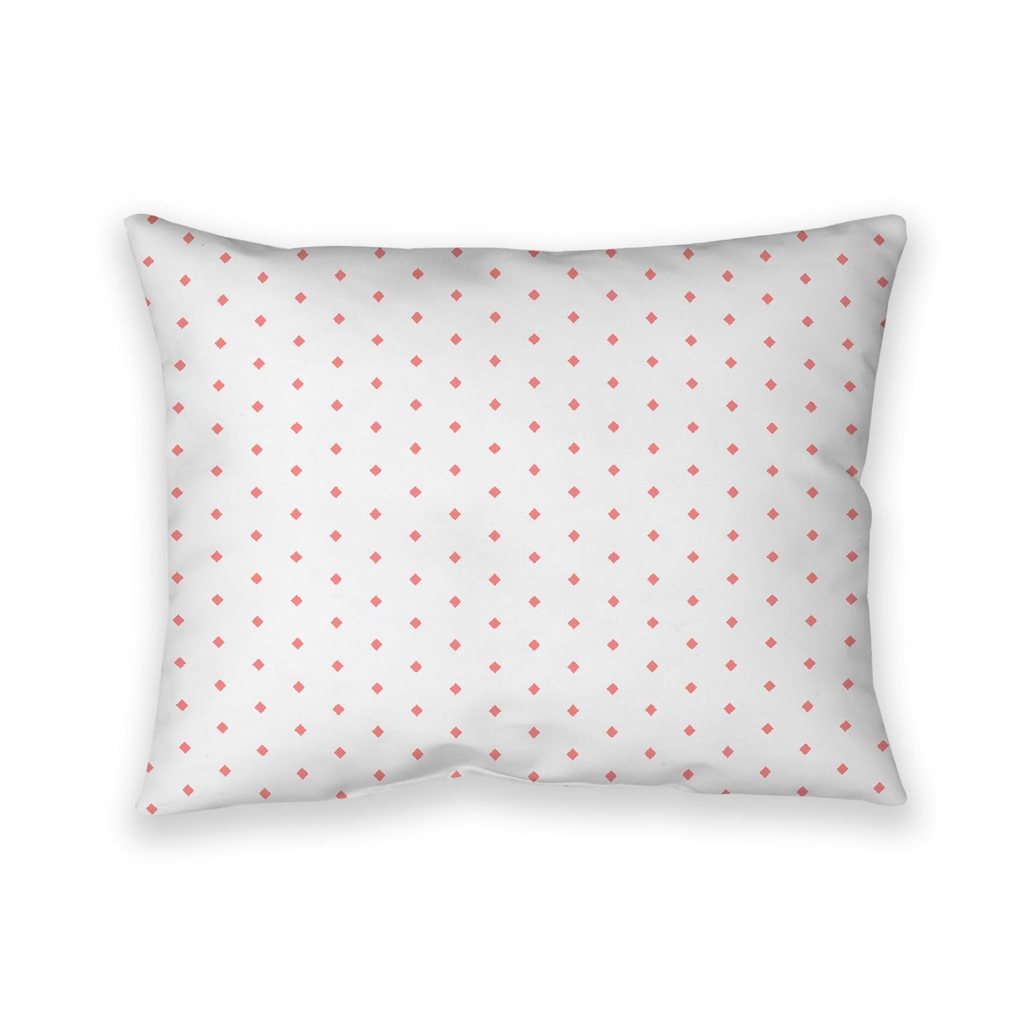 Off-White Cotton Canvas Cushion Covers with Fine Pink Diamonds on Front, CACU-1340-111