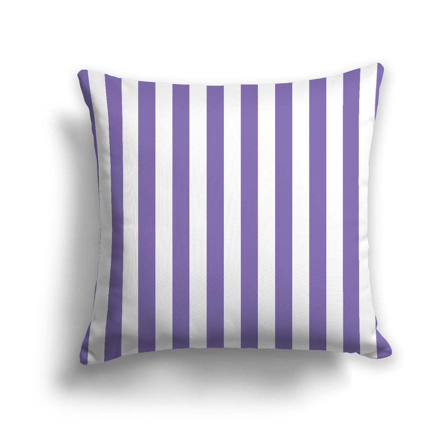 Off-White Cotton Canvas Cushion Covers with Purple Bars on Front, CACU-1350-051