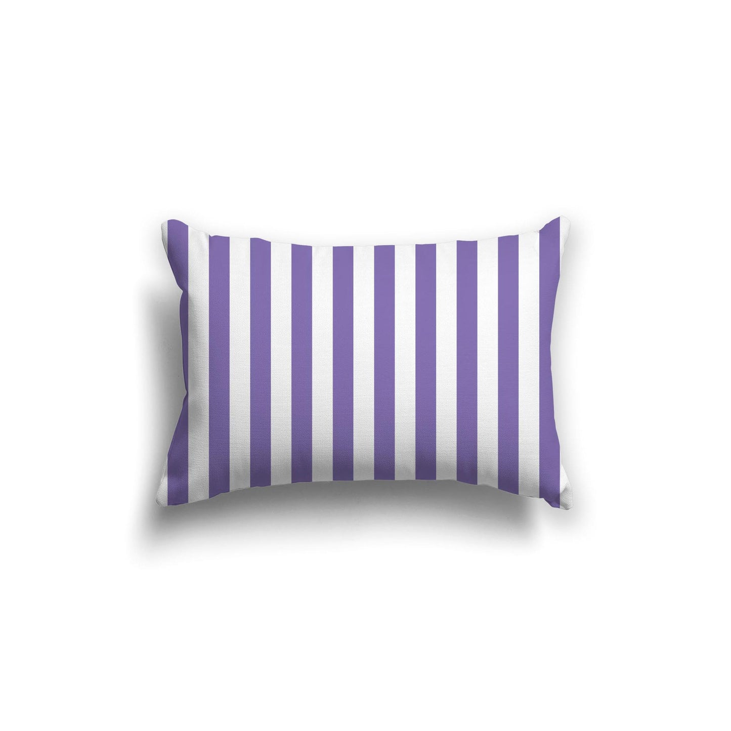 Off-White Cotton Canvas Cushion Covers with Purple Bars on Front, CACU-1350-051