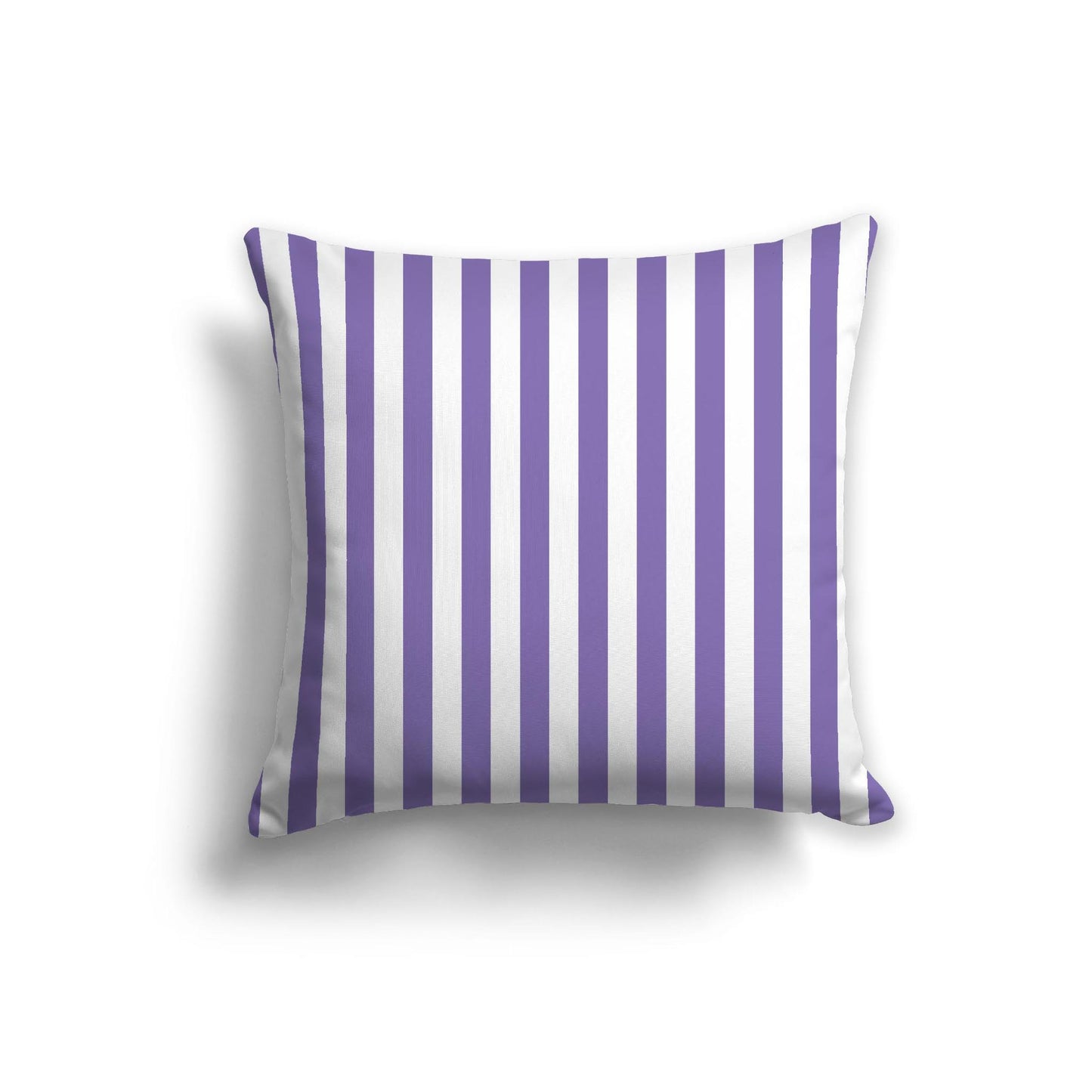 Off-White Cotton Canvas Cushion Covers with Purple Bars on Front, CACU-1350-051