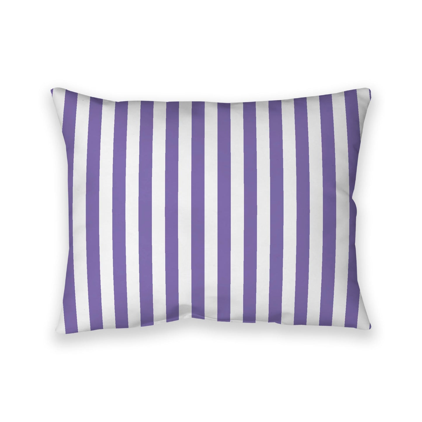Off-White Cotton Canvas Cushion Covers with Purple Bars on Front, CACU-1350-051