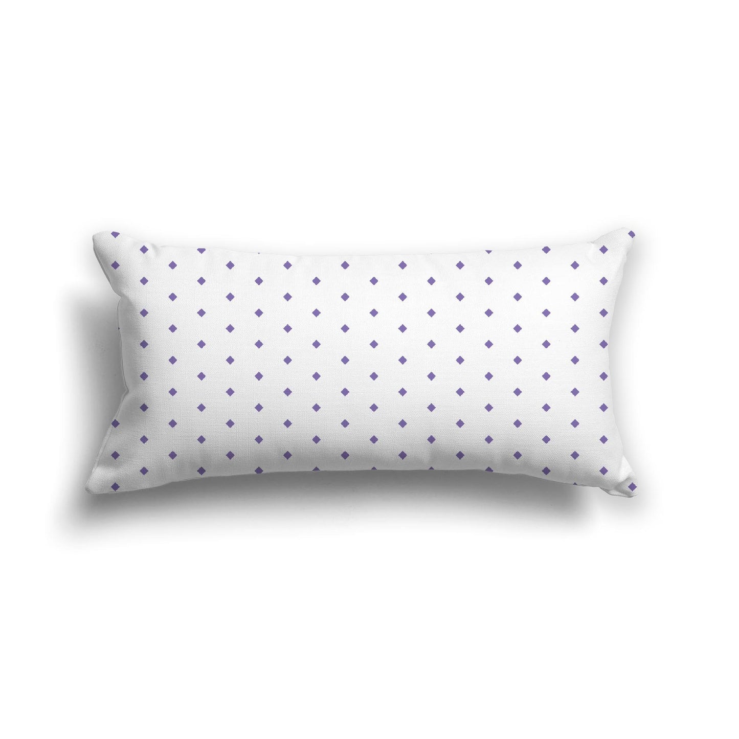 Off-White Cotton Canvas Cushion Covers with Fine Purple Diamonds on Front, CACU-1350-111