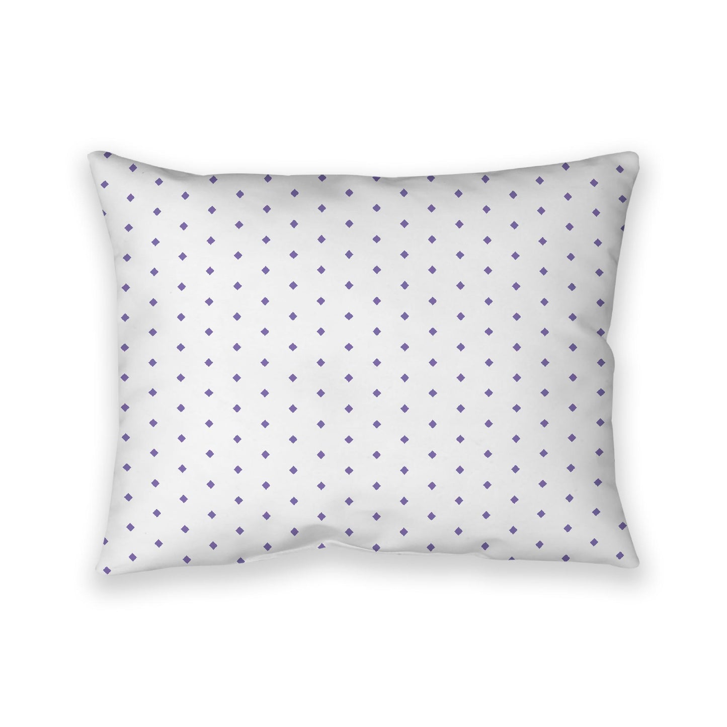 Off-White Cotton Canvas Cushion Covers with Fine Purple Diamonds on Front, CACU-1350-111
