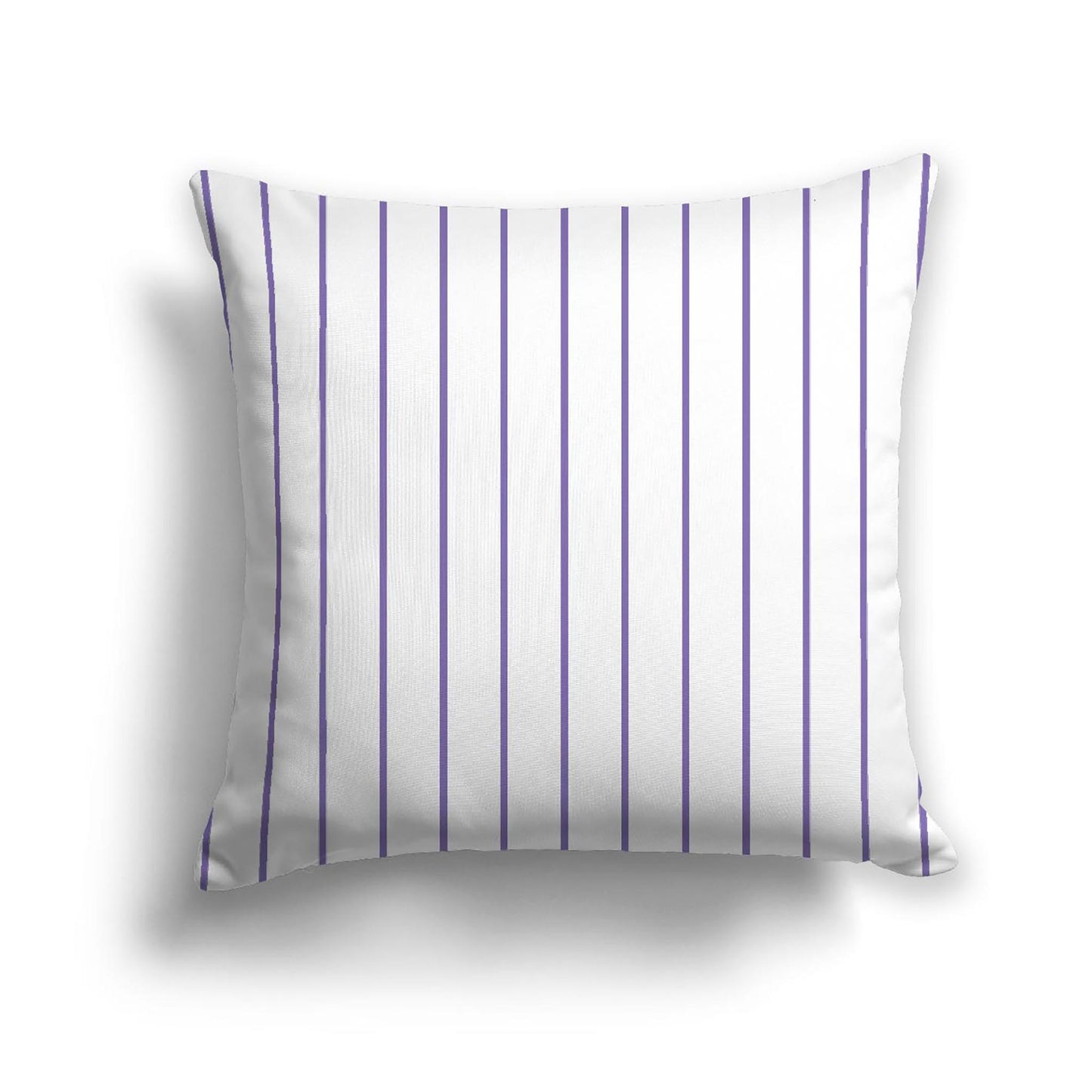 Off-White Cotton Canvas Cushion Covers with Fine Purple Stripes on Front, CACU-1350-151
