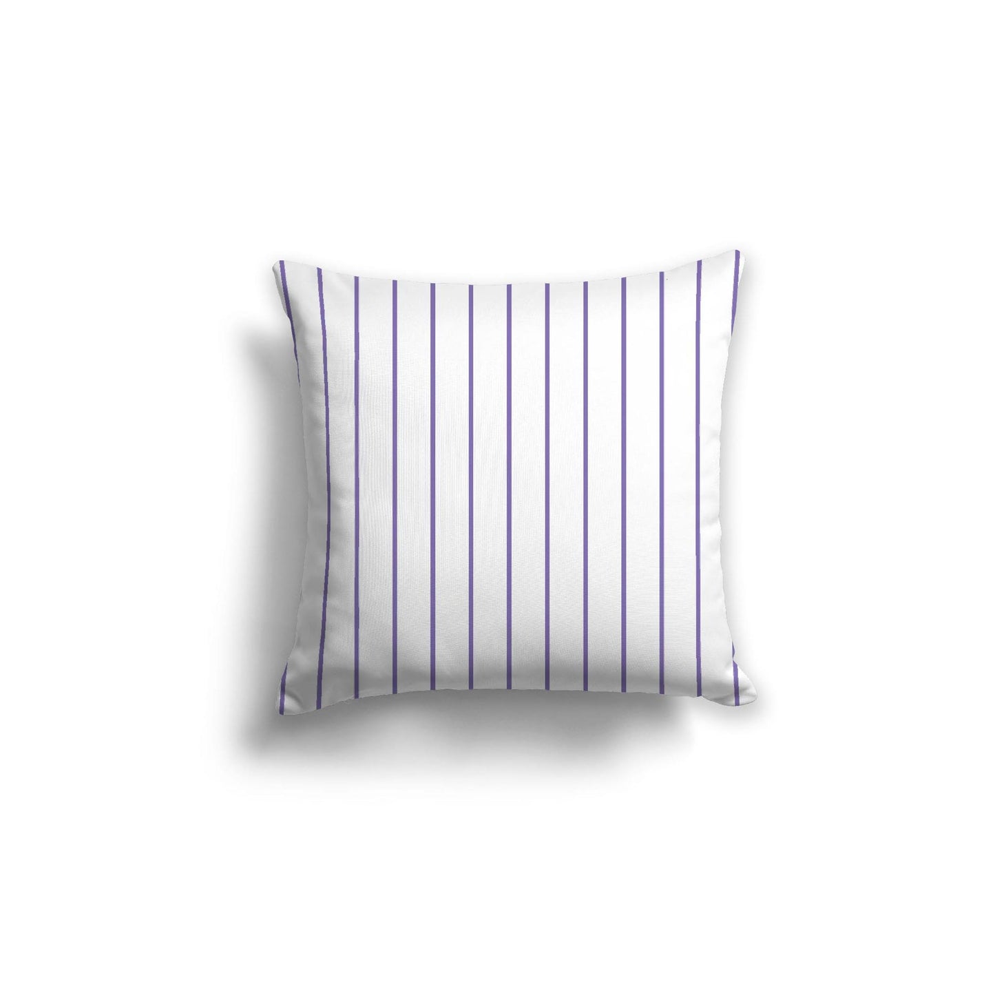 Off-White Cotton Canvas Cushion Covers with Fine Purple Stripes on Front, CACU-1350-151