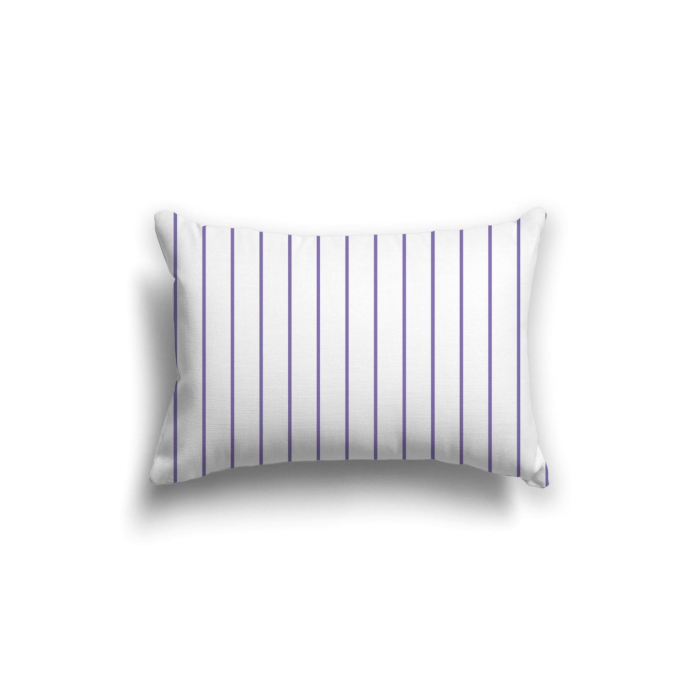 Off-White Cotton Canvas Cushion Covers with Fine Purple Stripes on Front, CACU-1350-151