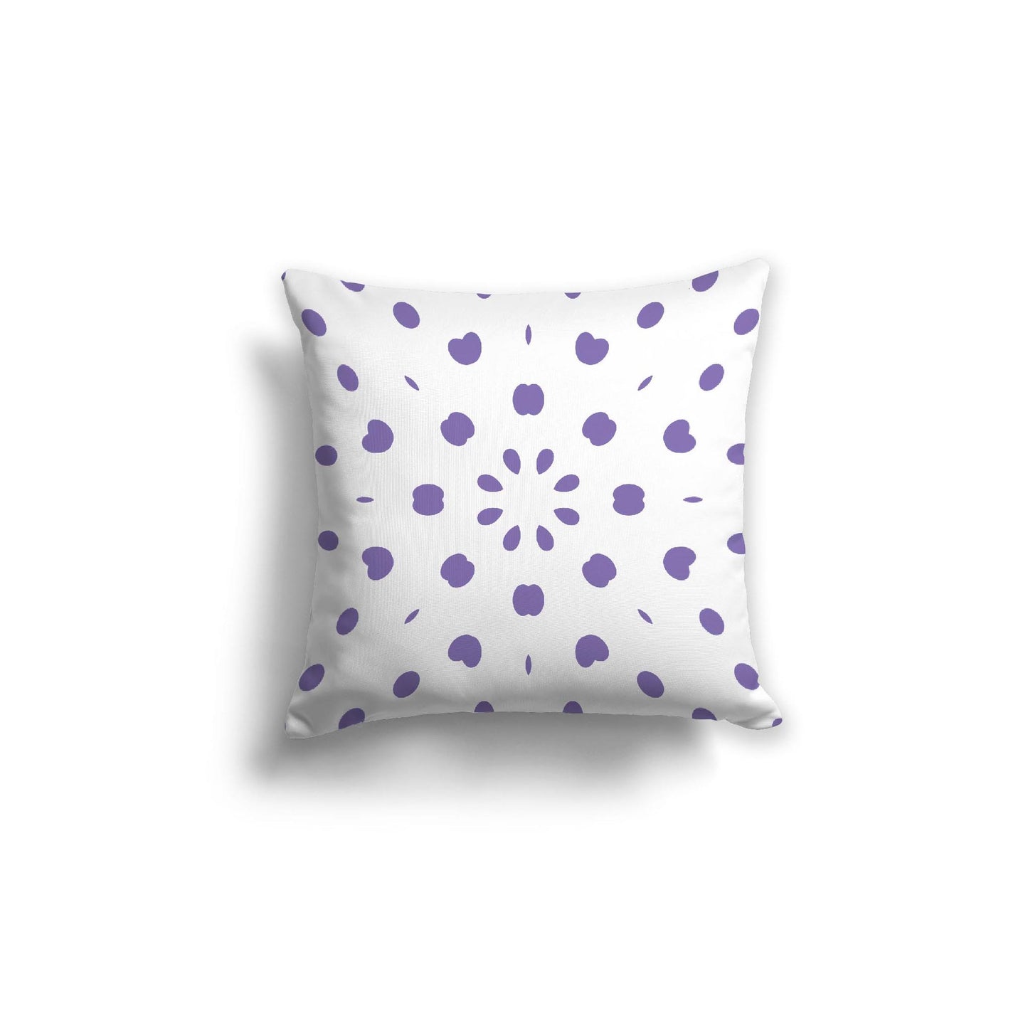 Off-White Cotton Canvas Cushion Covers with Purple Burst Pattern on Front, CACU-1350-231