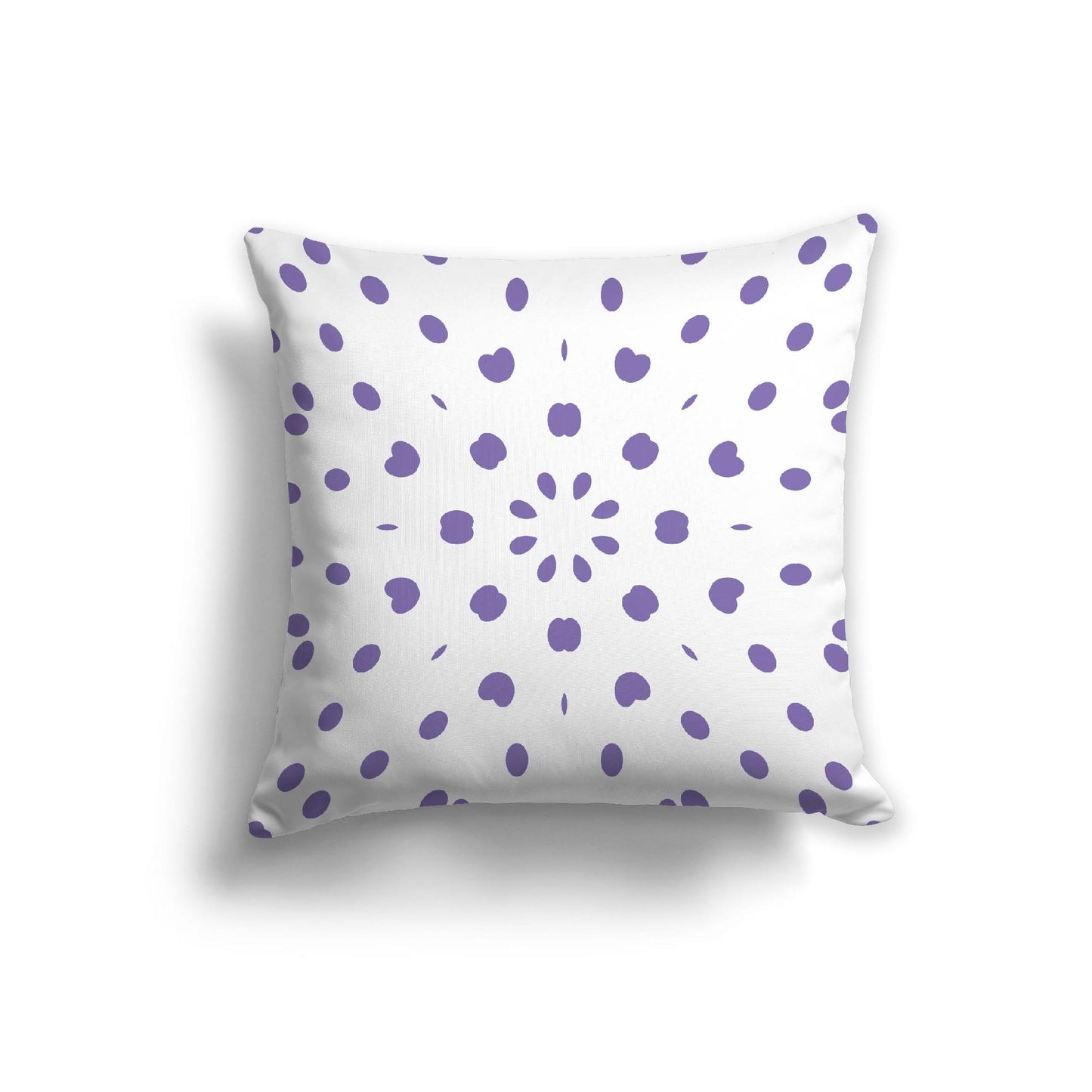 Off-White Cotton Canvas Cushion Covers with Purple Burst Pattern on Front, CACU-1350-231