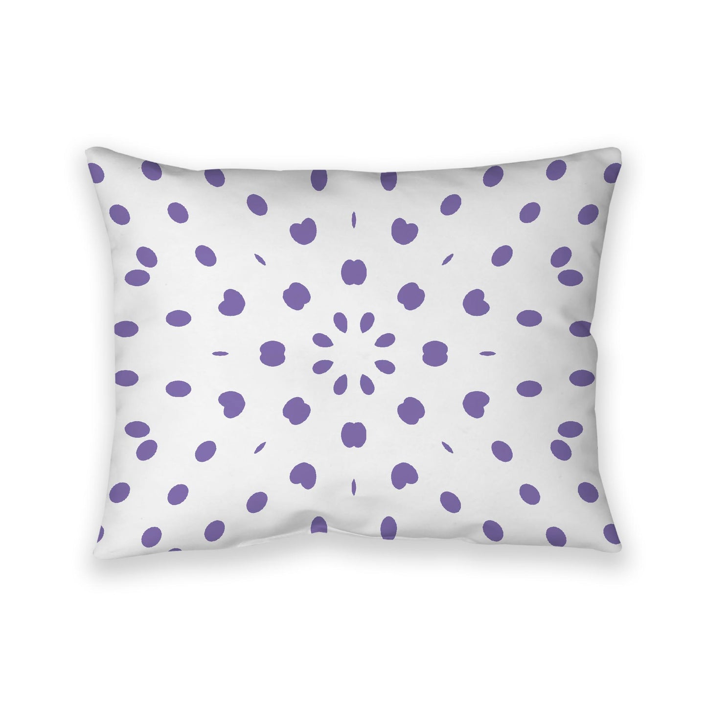 Off-White Cotton Canvas Cushion Covers with Purple Burst Pattern on Front, CACU-1350-231