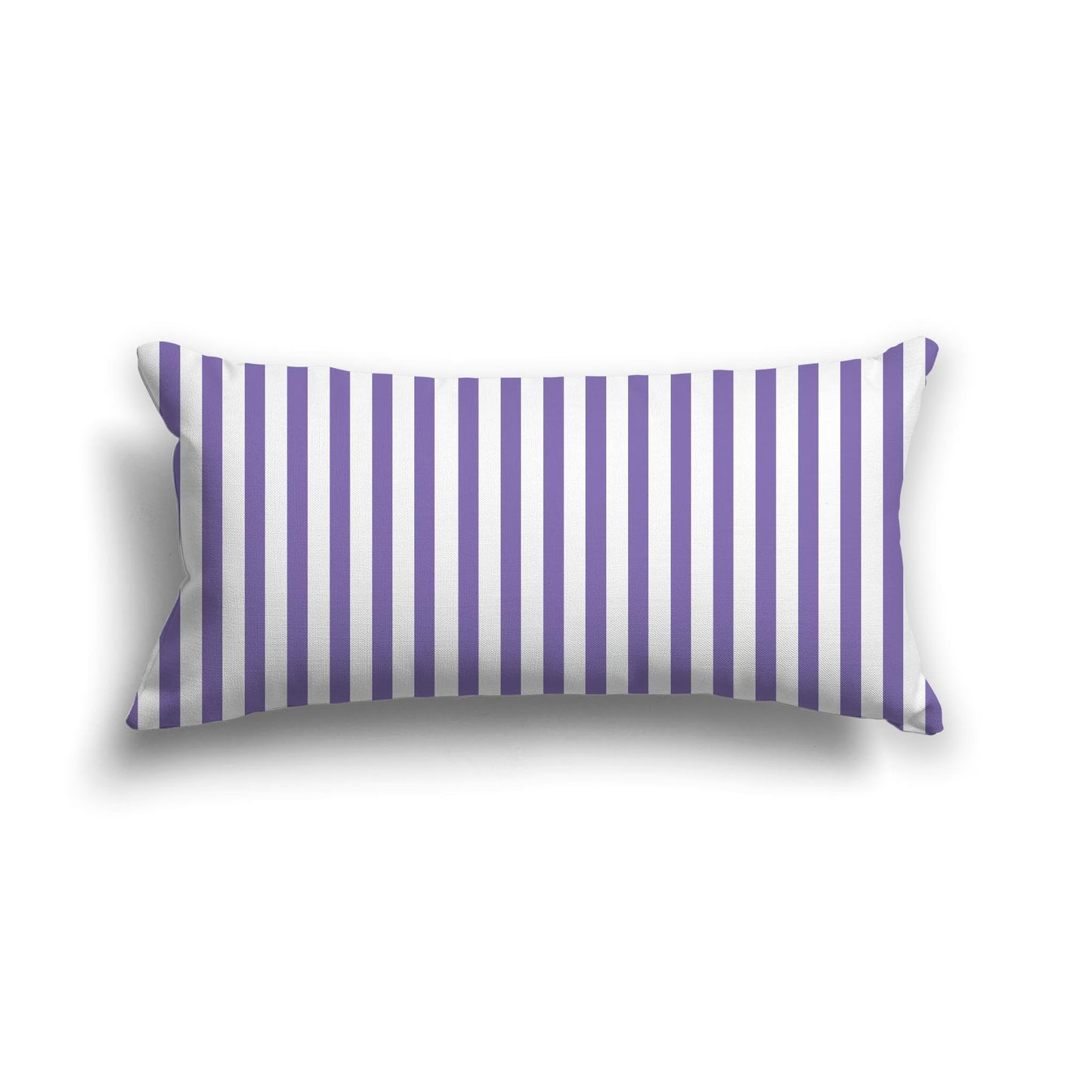 Off-White Cotton Canvas Cushion Covers with Thin Purple Bars on Front, CACU-1350-241