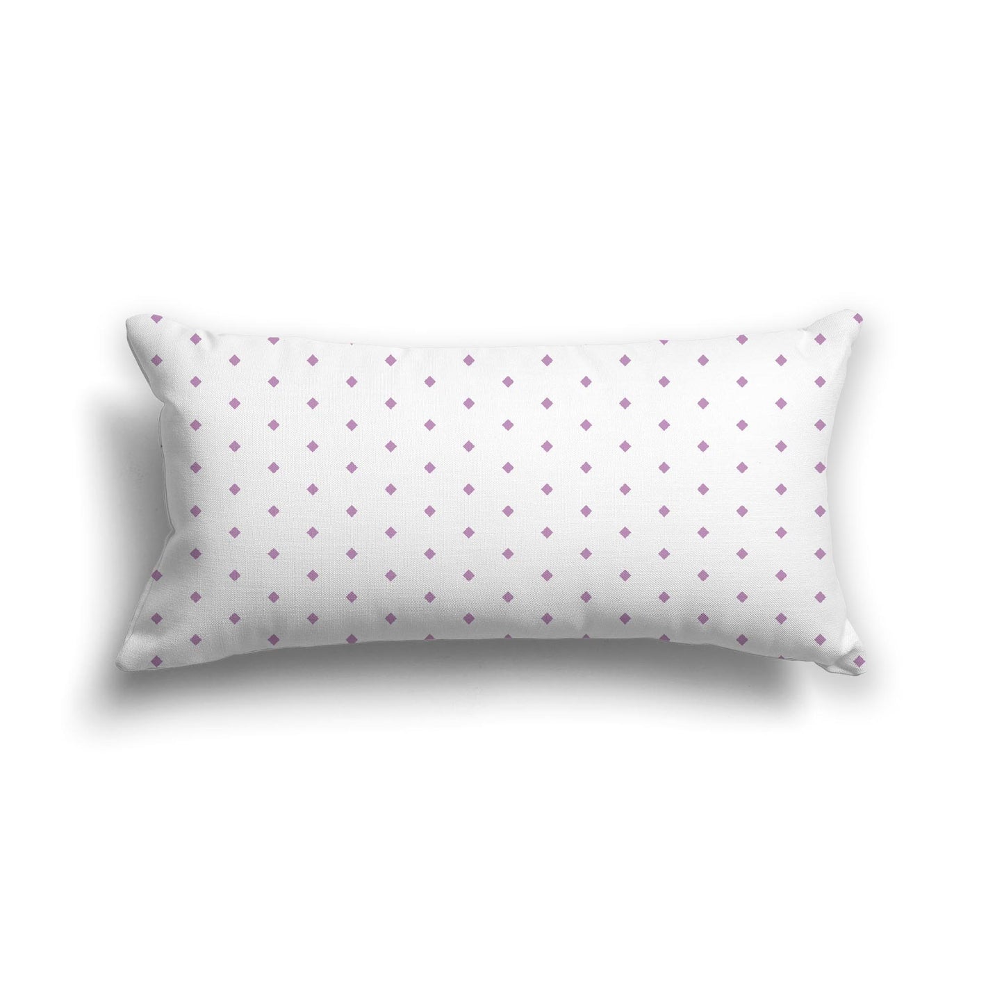 Off-White Cotton Canvas Cushion Covers with Fine Mauve Diamonds on Front, CACU-1360-111