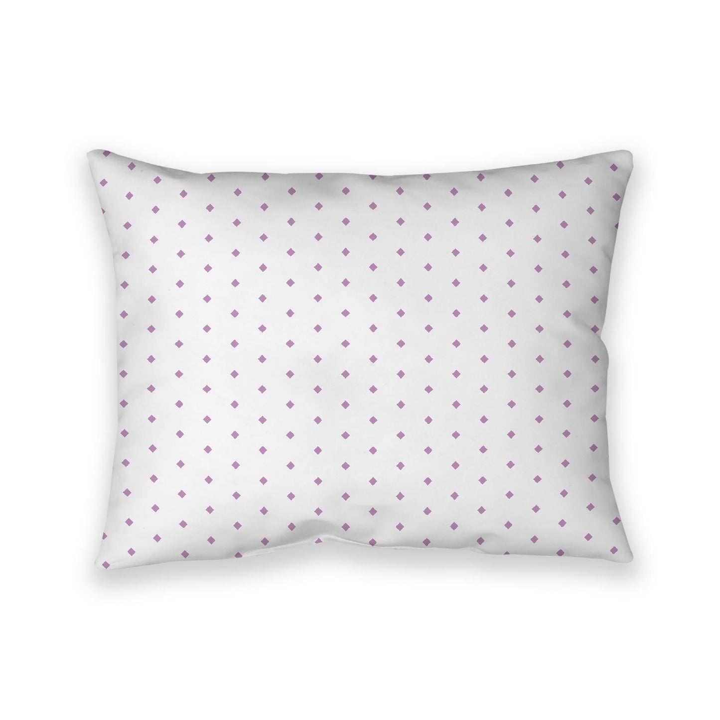 Off-White Cotton Canvas Cushion Covers with Fine Mauve Diamonds on Front, CACU-1360-111