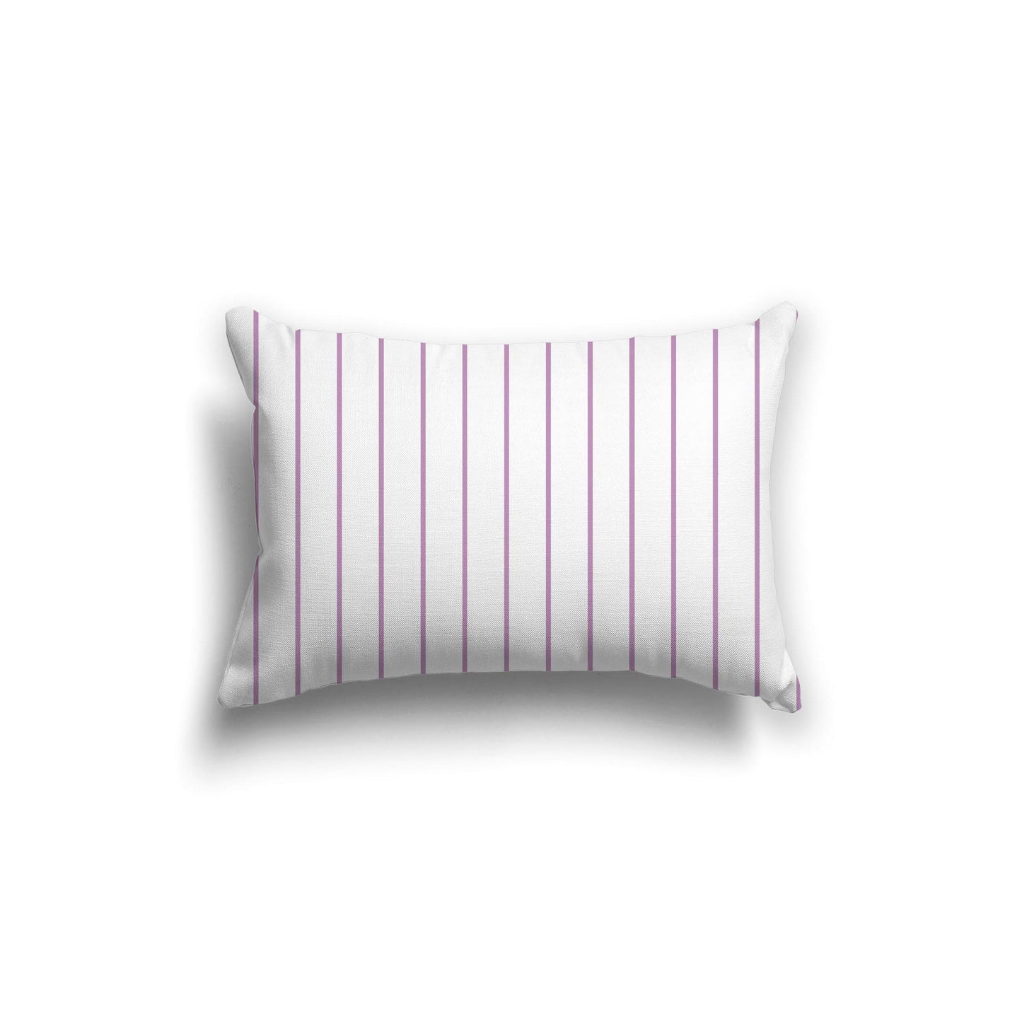 Off-White Cotton Canvas Cushion Covers with Fine Mauve Stripes on Front, CACU-1360-151