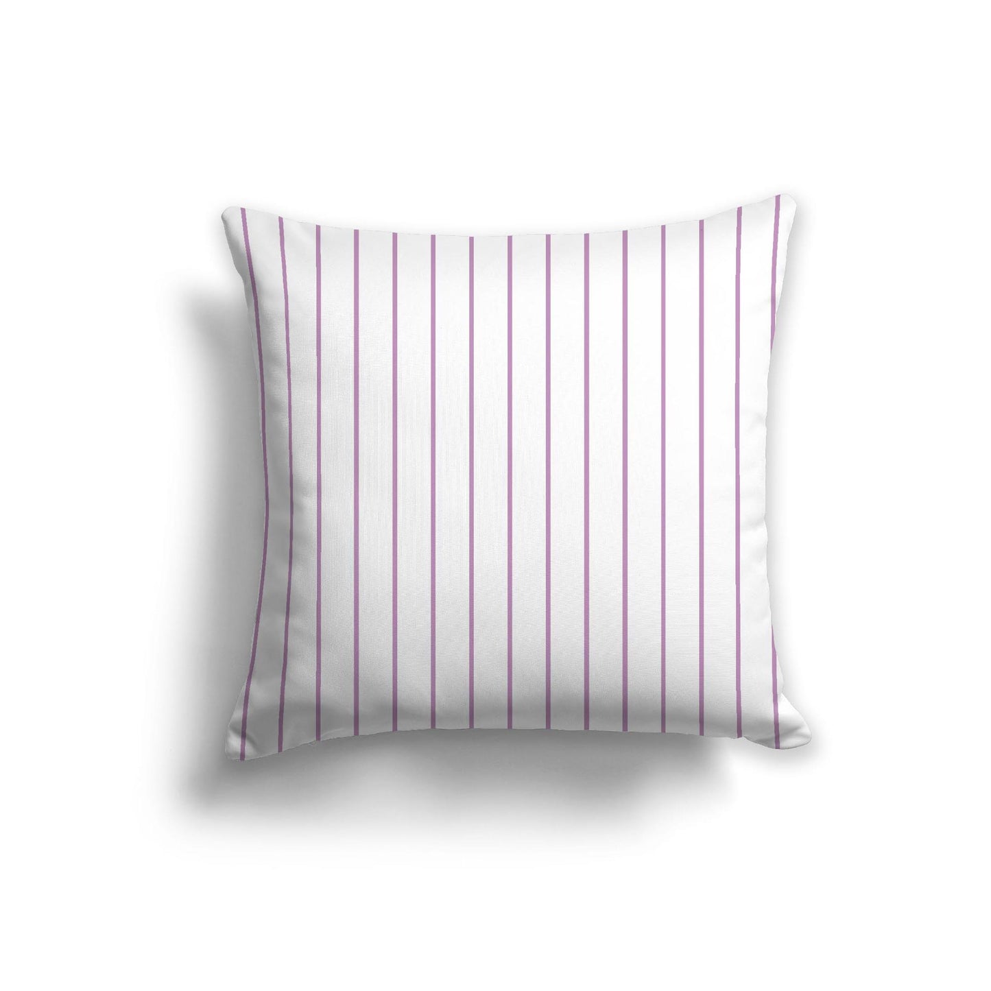 Off-White Cotton Canvas Cushion Covers with Fine Mauve Stripes on Front, CACU-1360-151