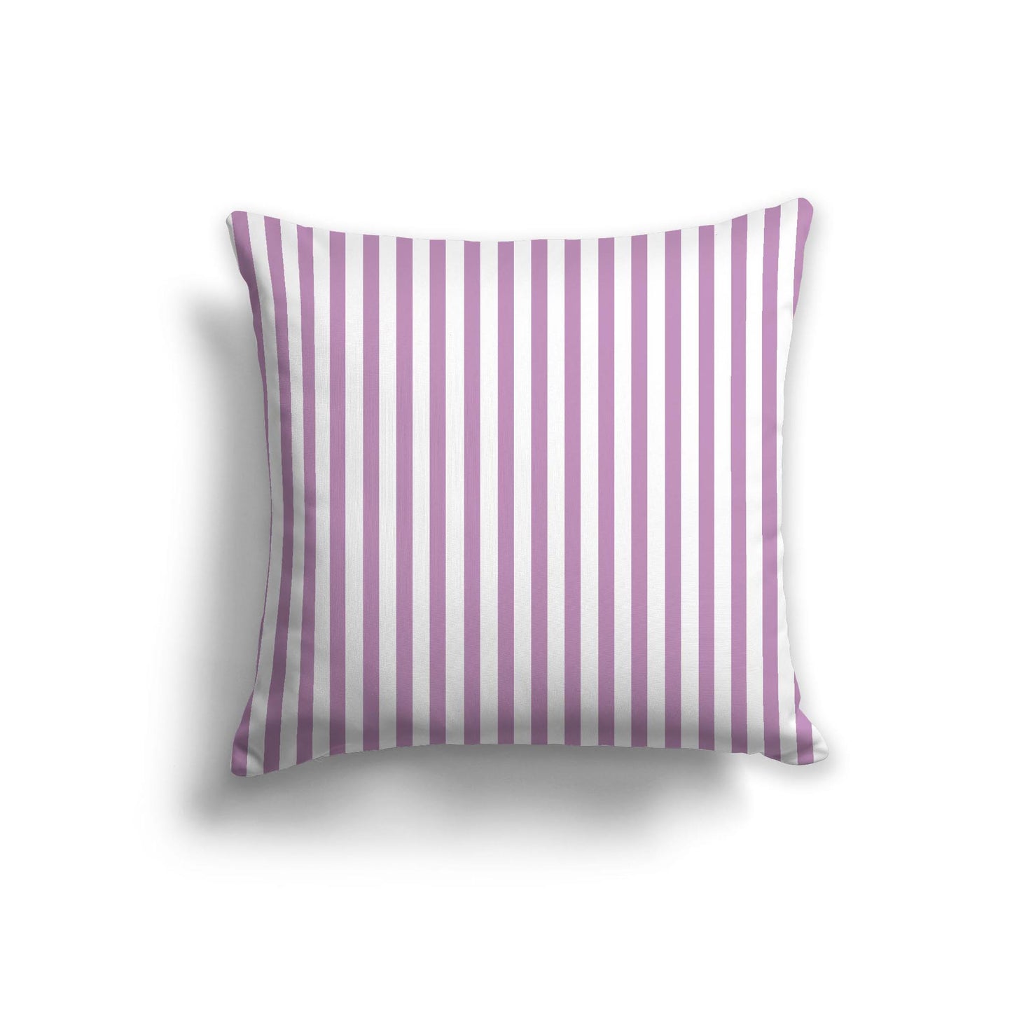Off-White Cotton Canvas Cushion Covers with Thin Mauve Bars on Front, CACU-1360-241