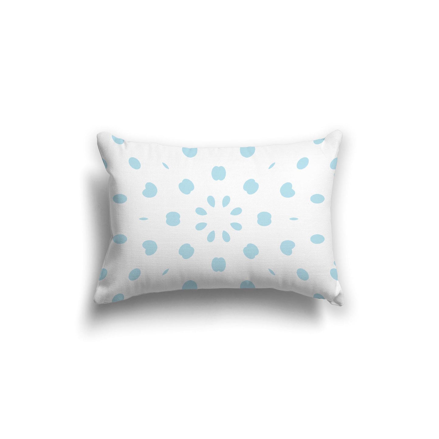 Off-White Cotton Canvas Cushion Covers with Blue Burst Pattern on Front, CACU-1370-231
