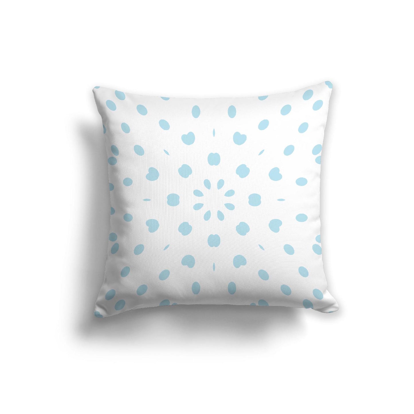 Off-White Cotton Canvas Cushion Covers with Blue Burst Pattern on Front, CACU-1370-231