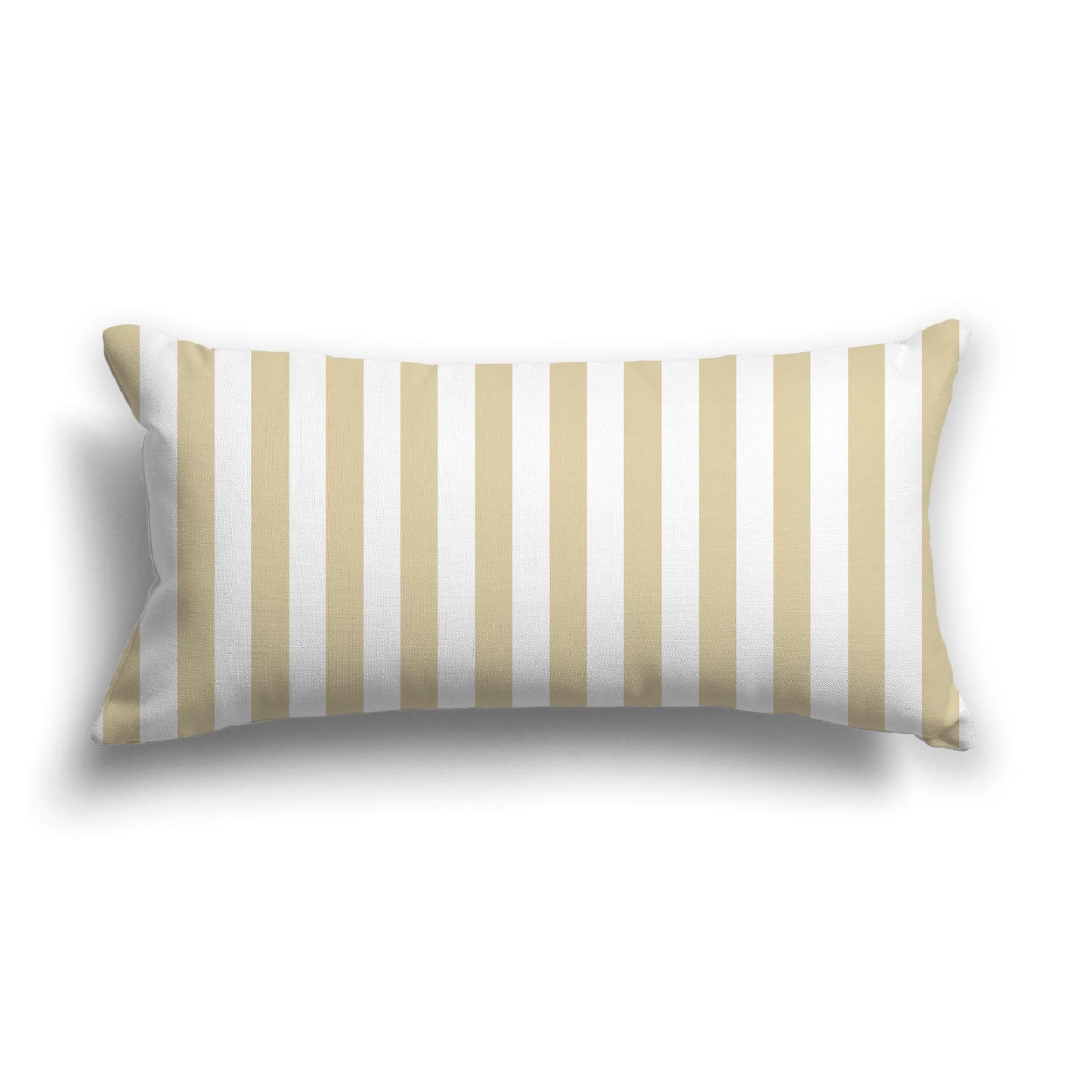 Off-White Cotton Canvas Cushion Covers with Tan Bars on Front, CACU-1371-051