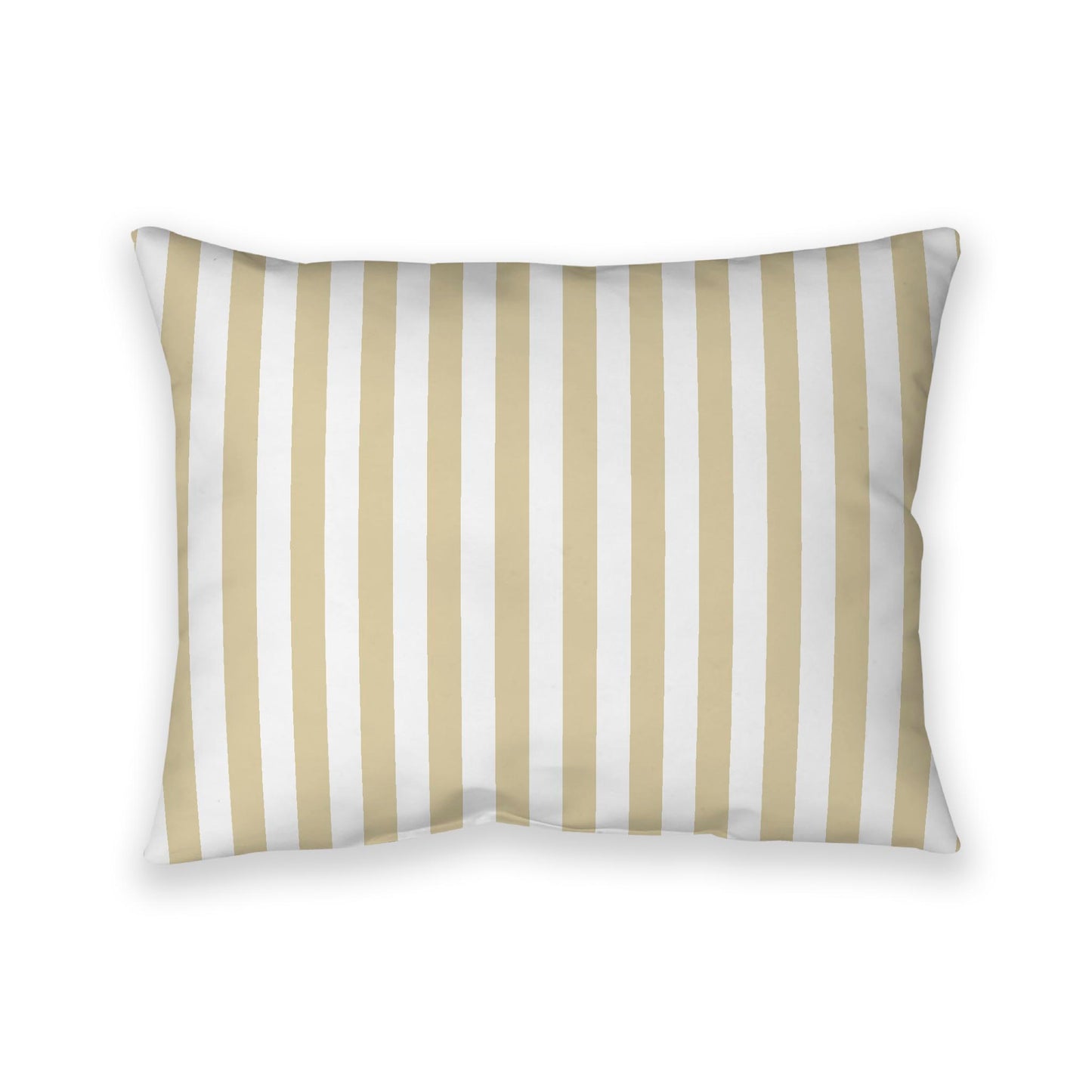 Off-White Cotton Canvas Cushion Covers with Tan Bars on Front, CACU-1371-051