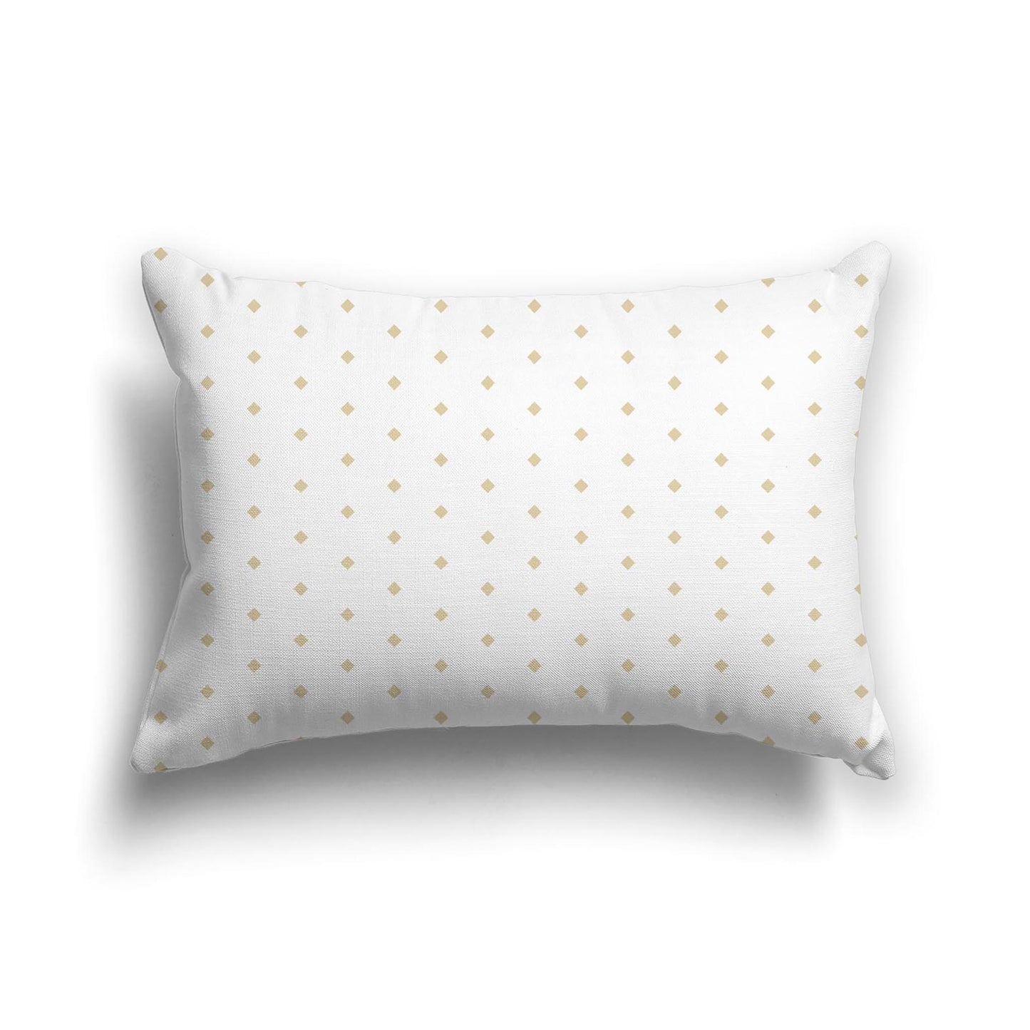 Off-White Cotton Canvas Cushion Covers with Fine Tan Diamonds on Front, CACU-1371-111