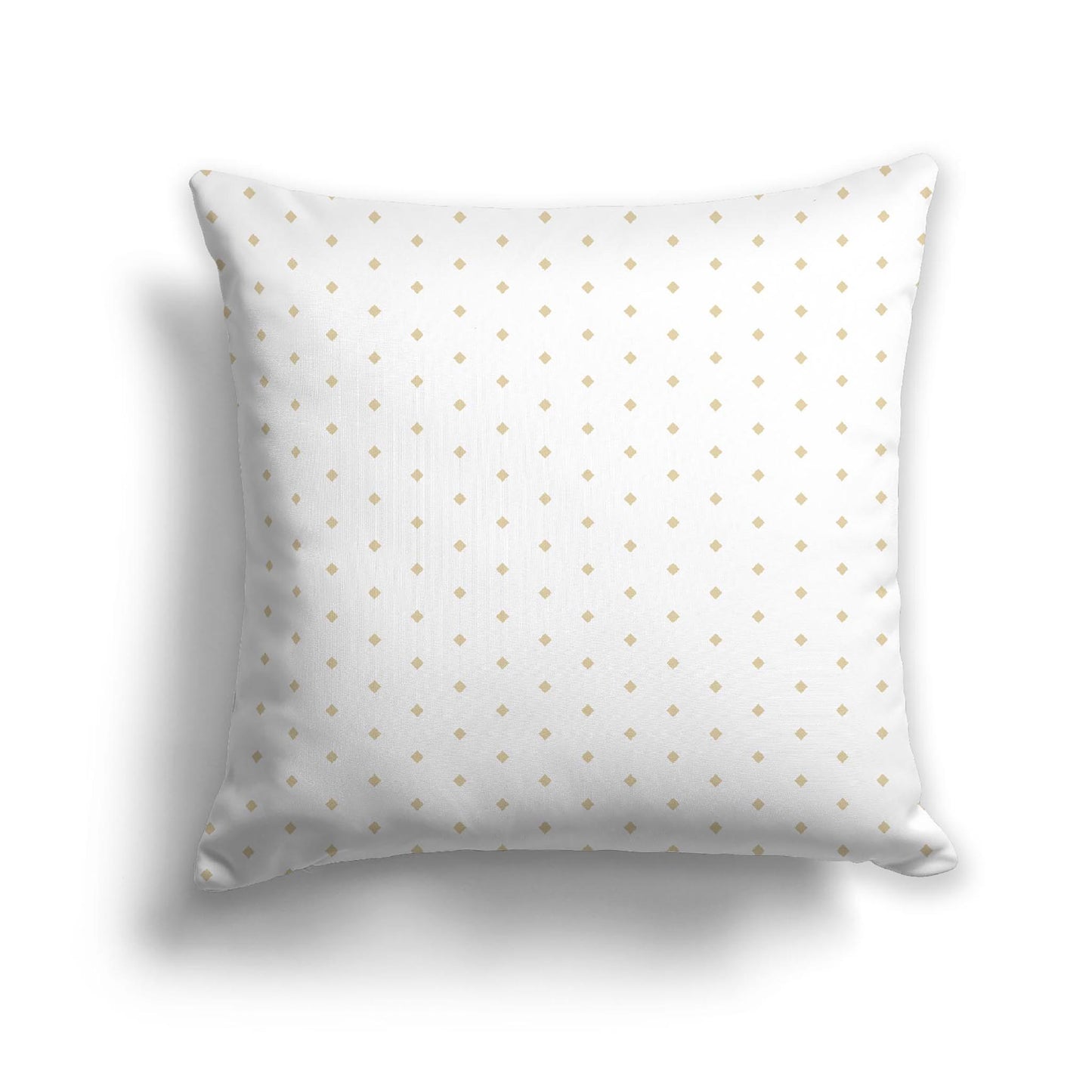 Off-White Cotton Canvas Cushion Covers with Fine Tan Diamonds on Front, CACU-1371-111