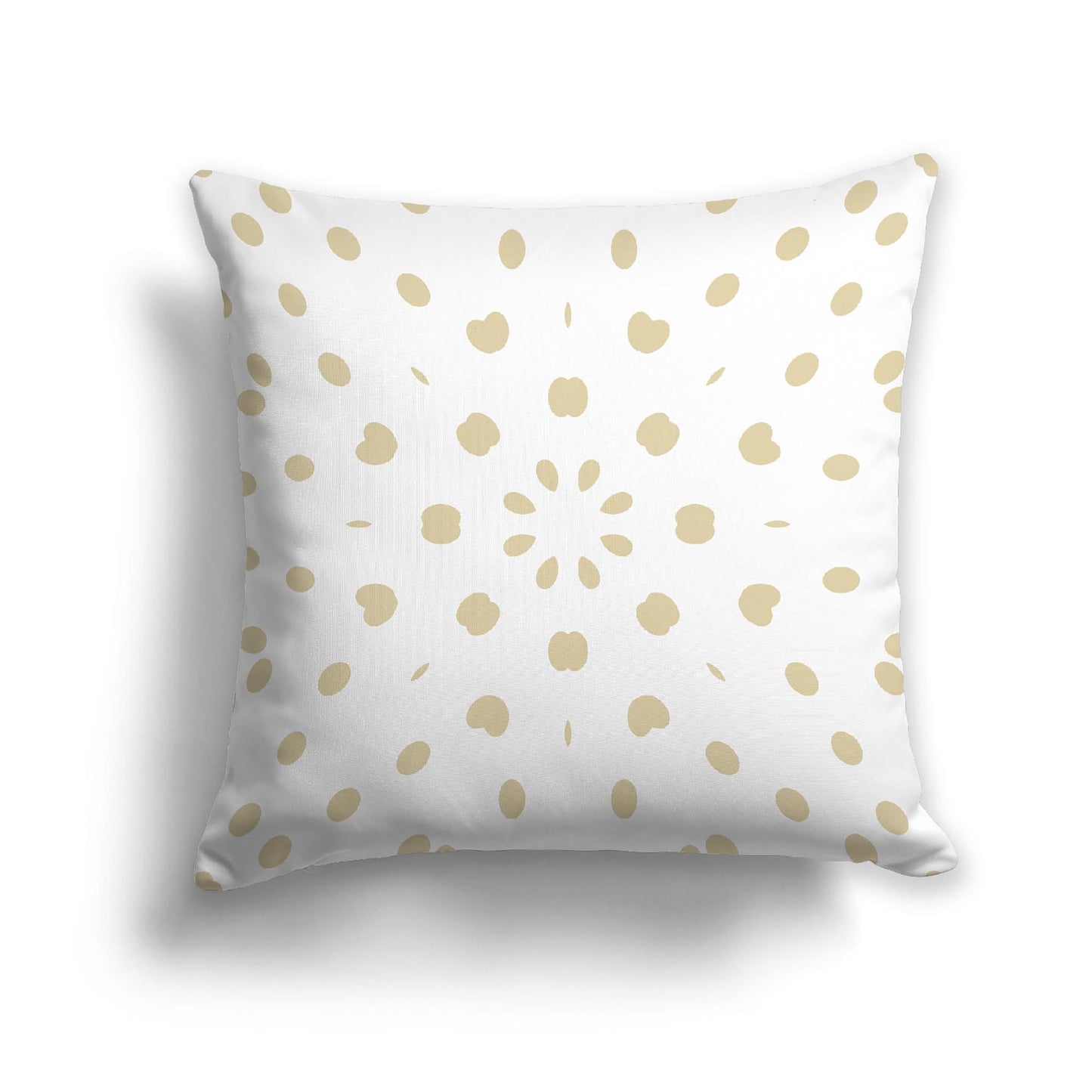 Off-White Cotton Canvas Cushion Covers with Tan Burst Pattern on Front, CACU-1371-231