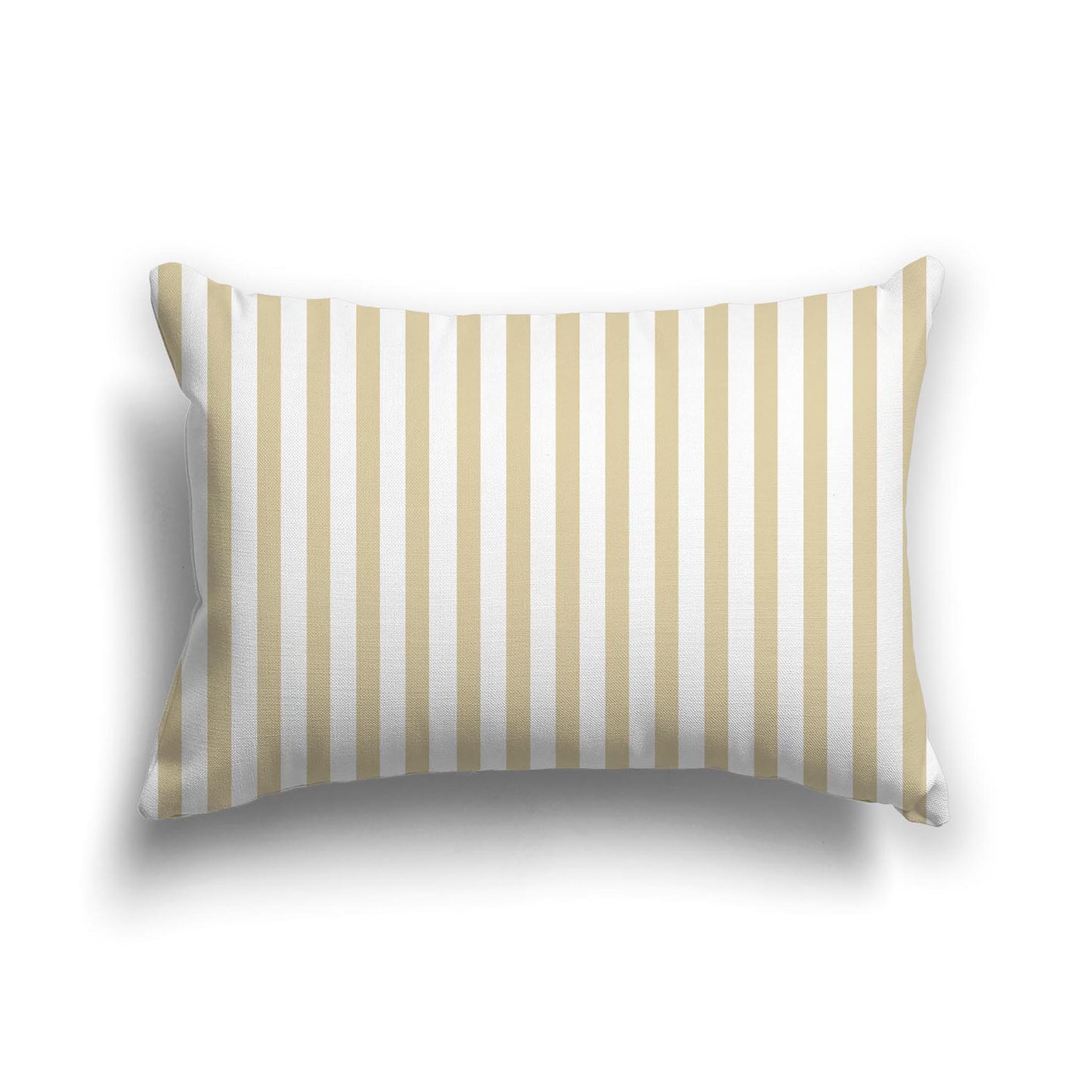 Off-White Cotton Canvas Cushion Covers with Thin Tan Bars on Front, CACU-1371-241
