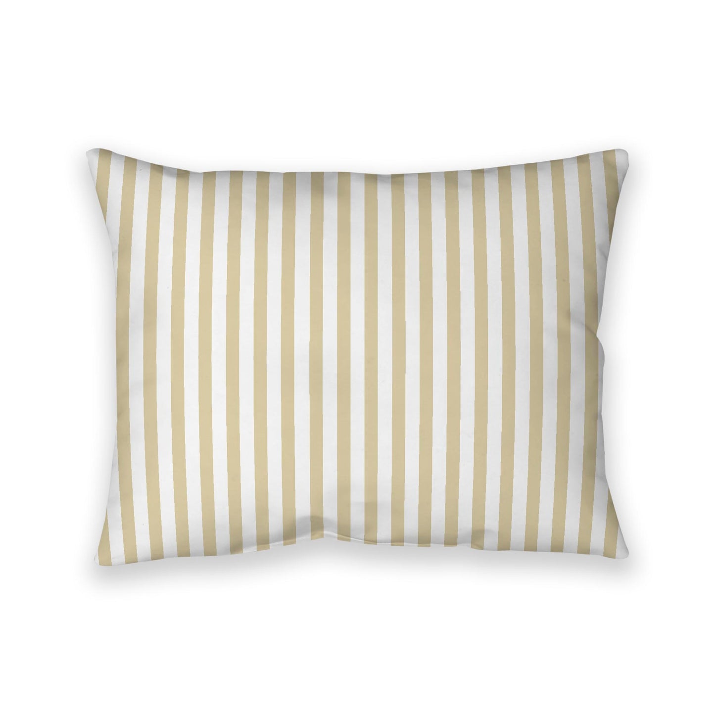 Off-White Cotton Canvas Cushion Covers with Thin Tan Bars on Front, CACU-1371-241