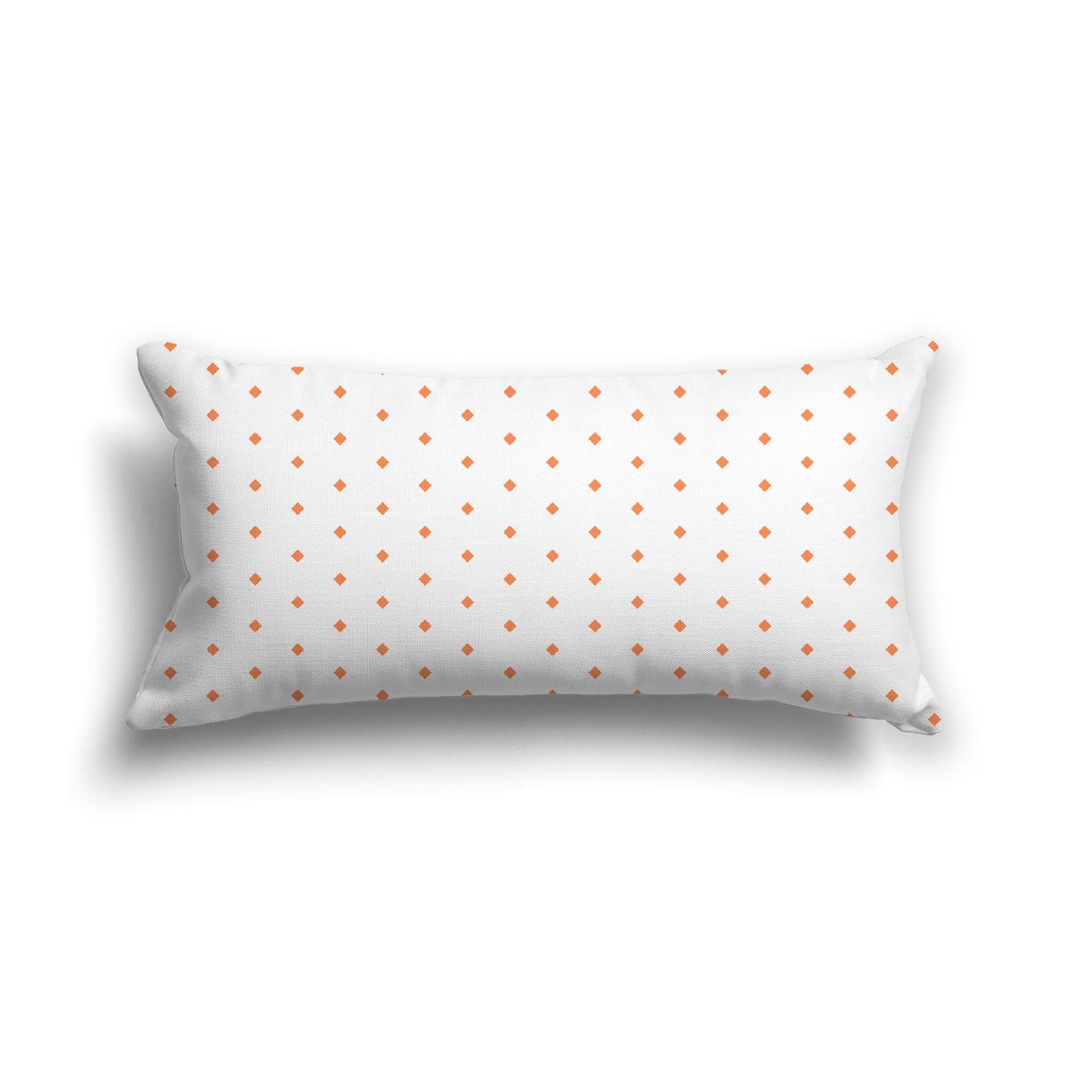 Off-White Cotton Canvas Cushion Covers with Fine Orange Diamonds on Front, CACU-1380-111