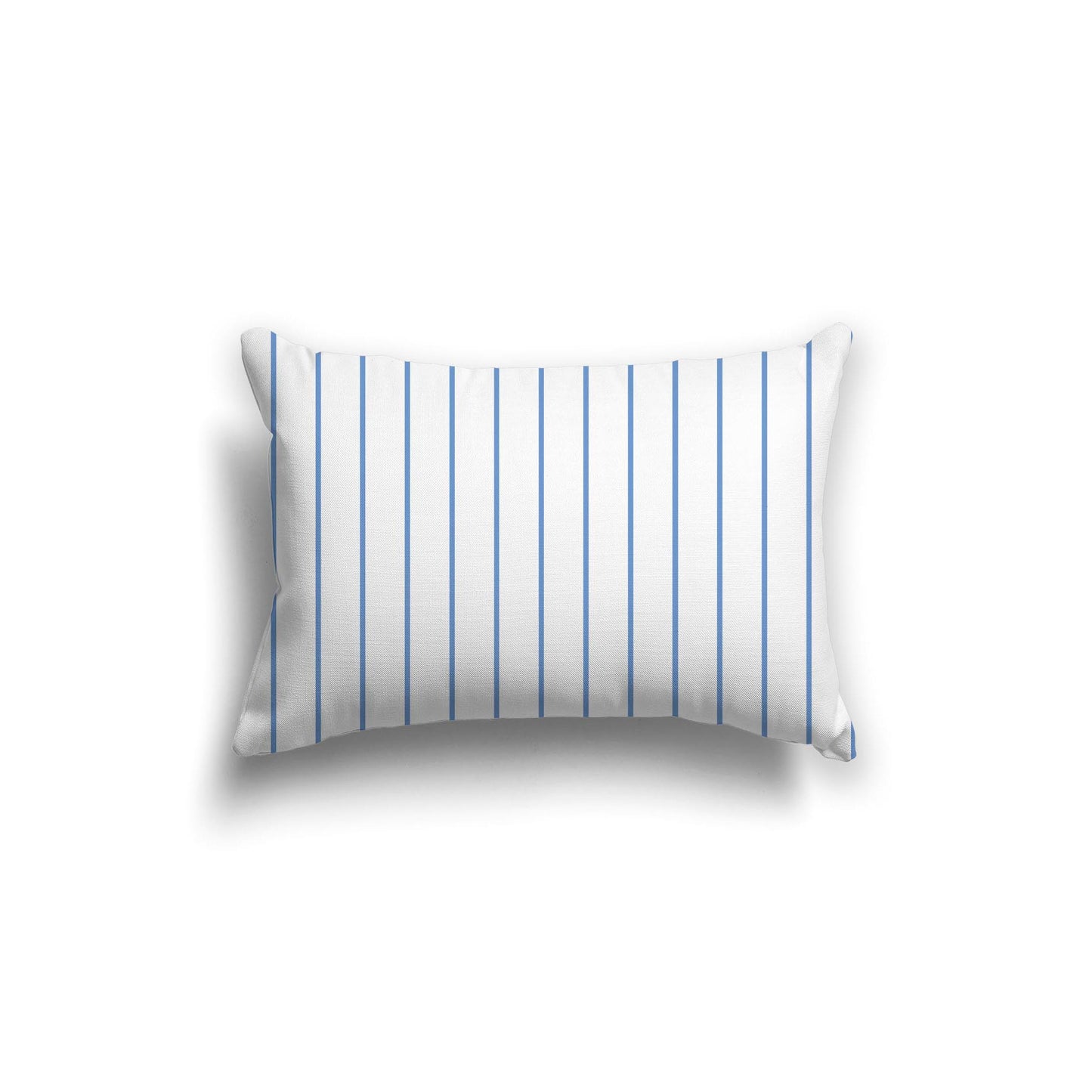 Off-White Cotton Canvas Cushion Covers with Fine Blue Stripes on Front, CACU-1400-151