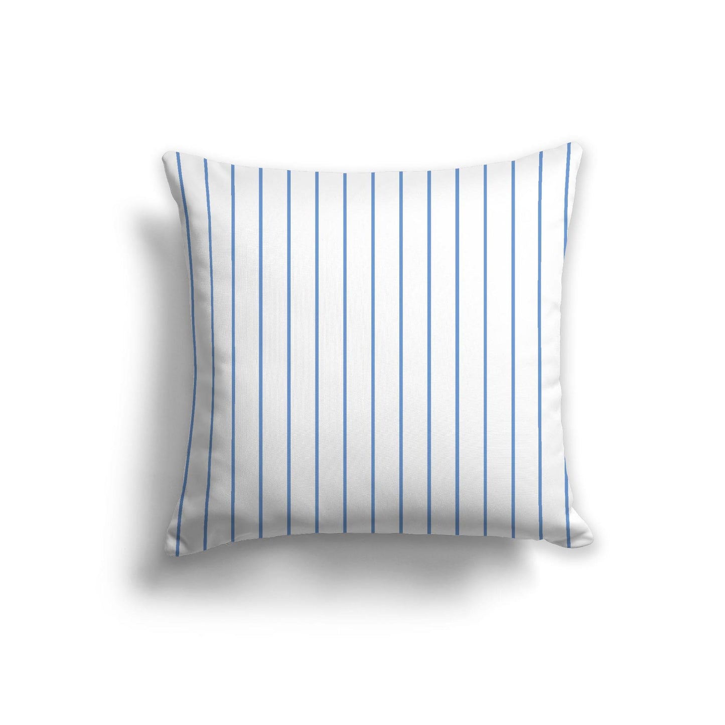 Off-White Cotton Canvas Cushion Covers with Fine Blue Stripes on Front, CACU-1400-151