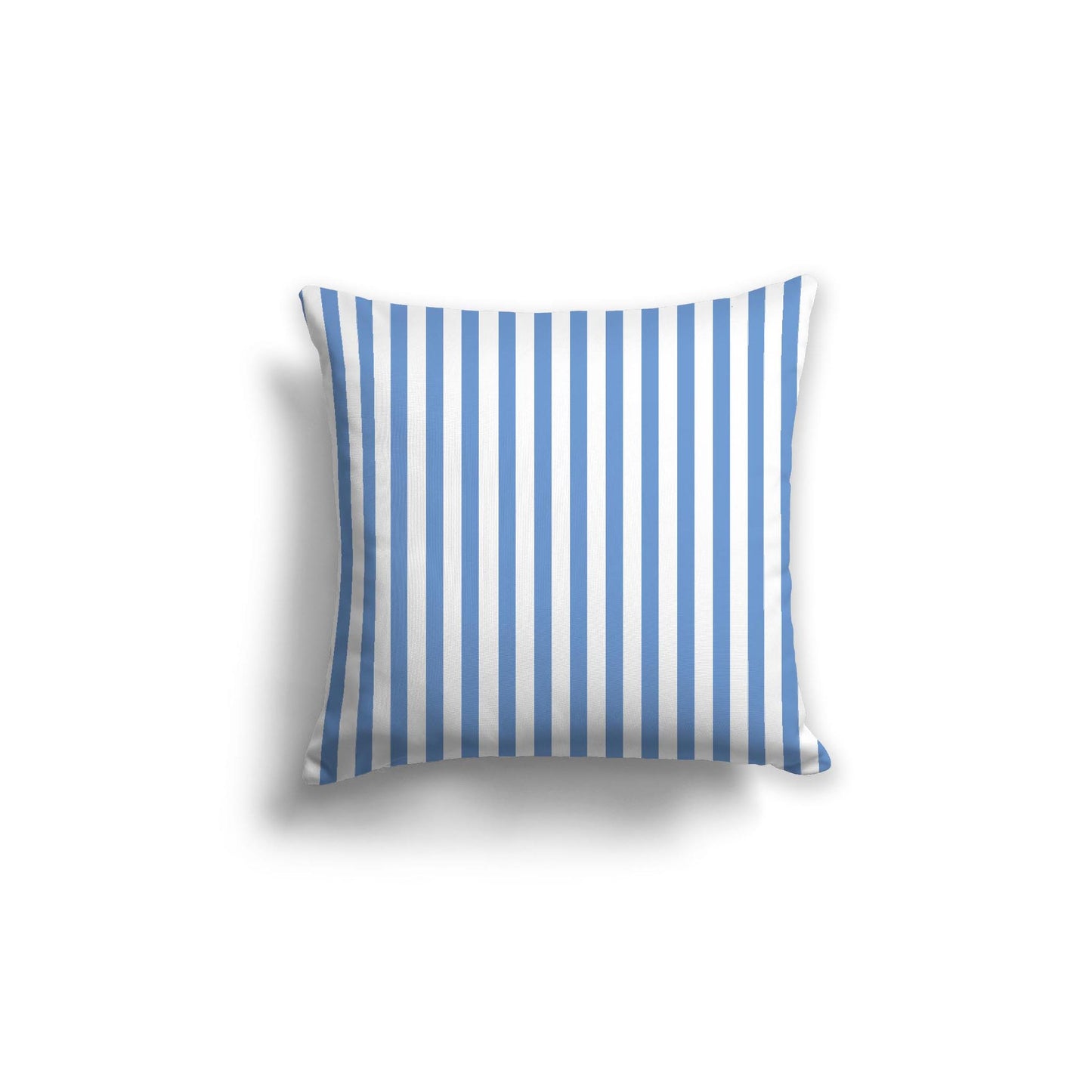 Off-White Cotton Canvas Cushion Covers with Thin Blue Bars on Front, CACU-1400-241