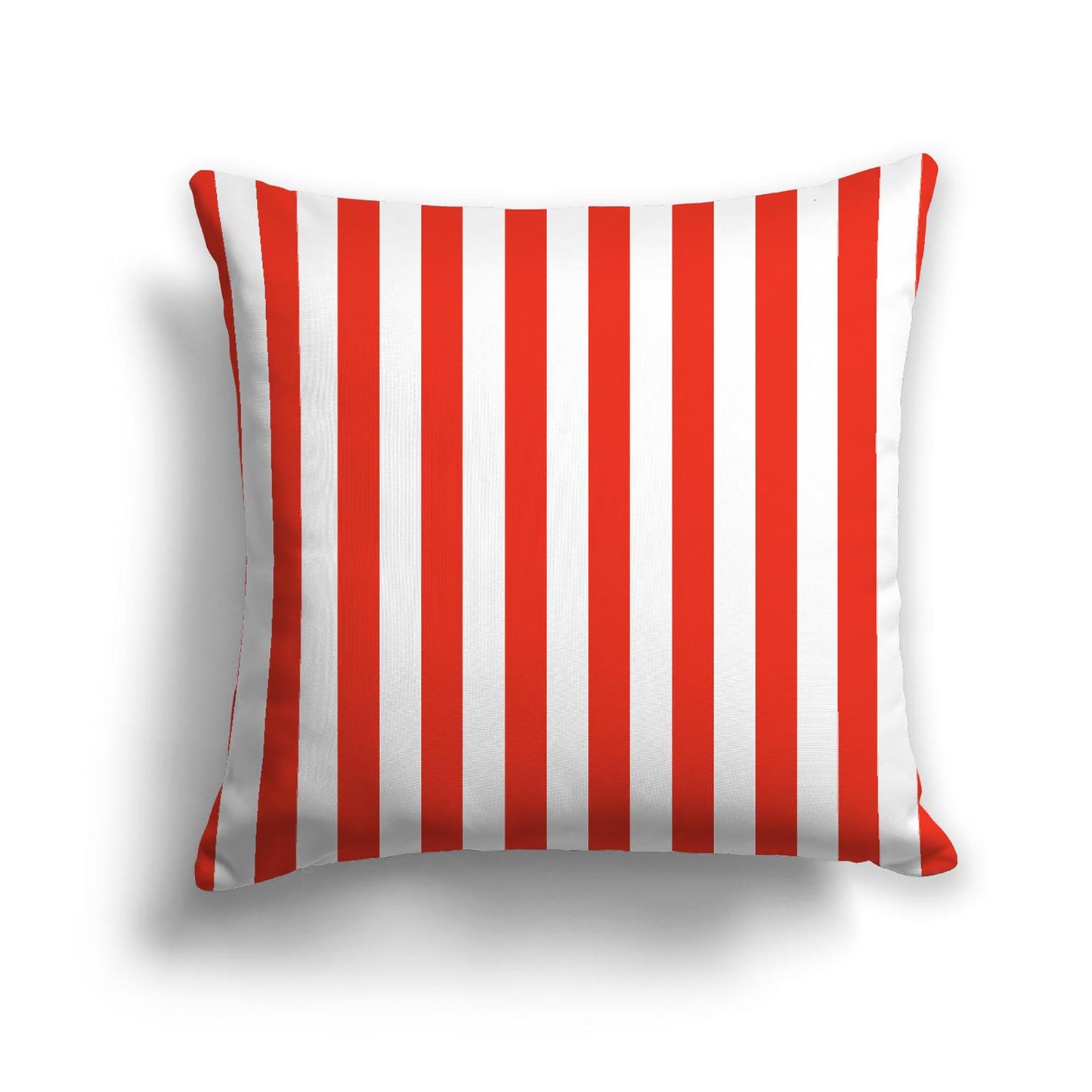 Off-White Cotton Canvas Cushion Covers with Red Bars on Front, CACU-1410-051