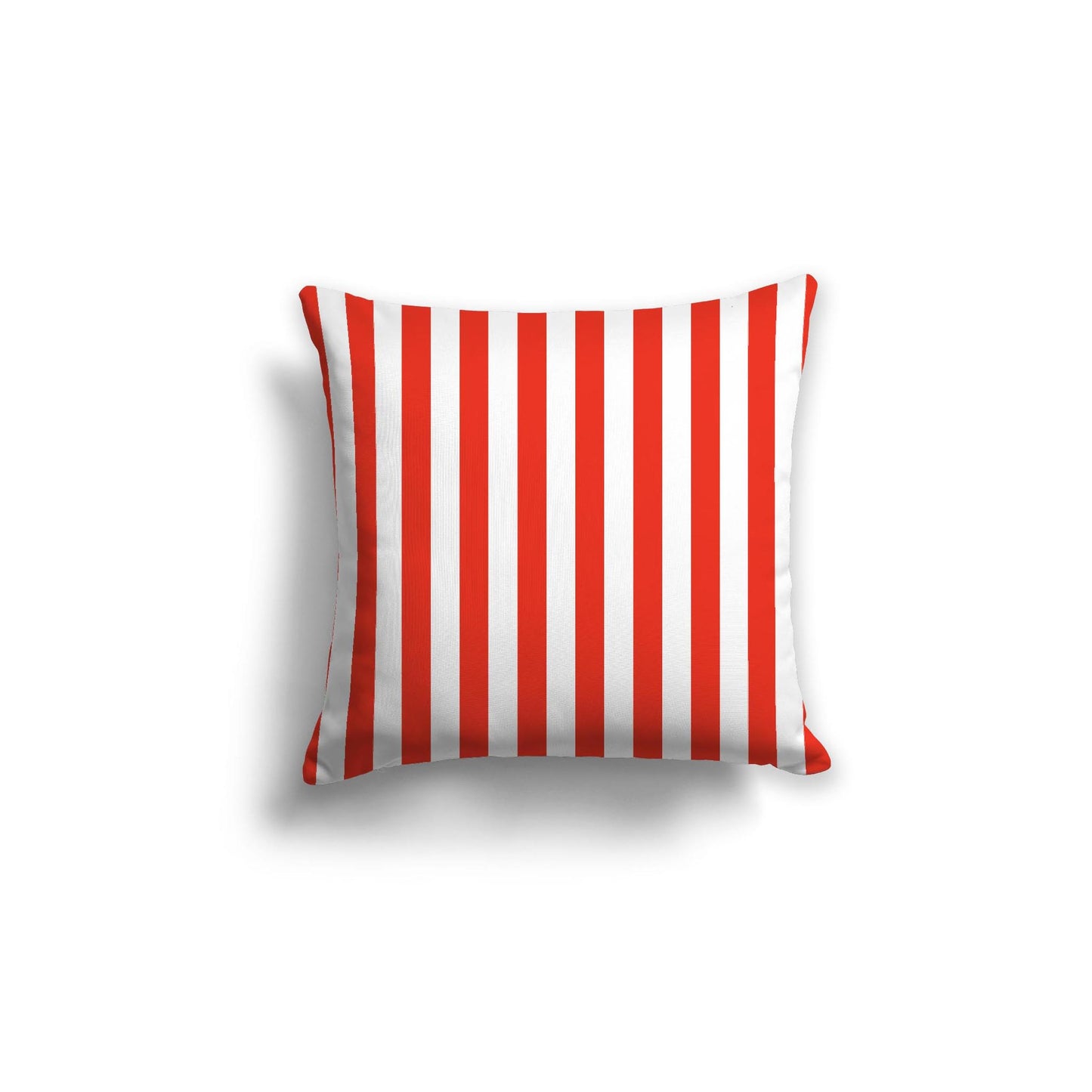 Off-White Cotton Canvas Cushion Covers with Red Bars on Front, CACU-1410-051